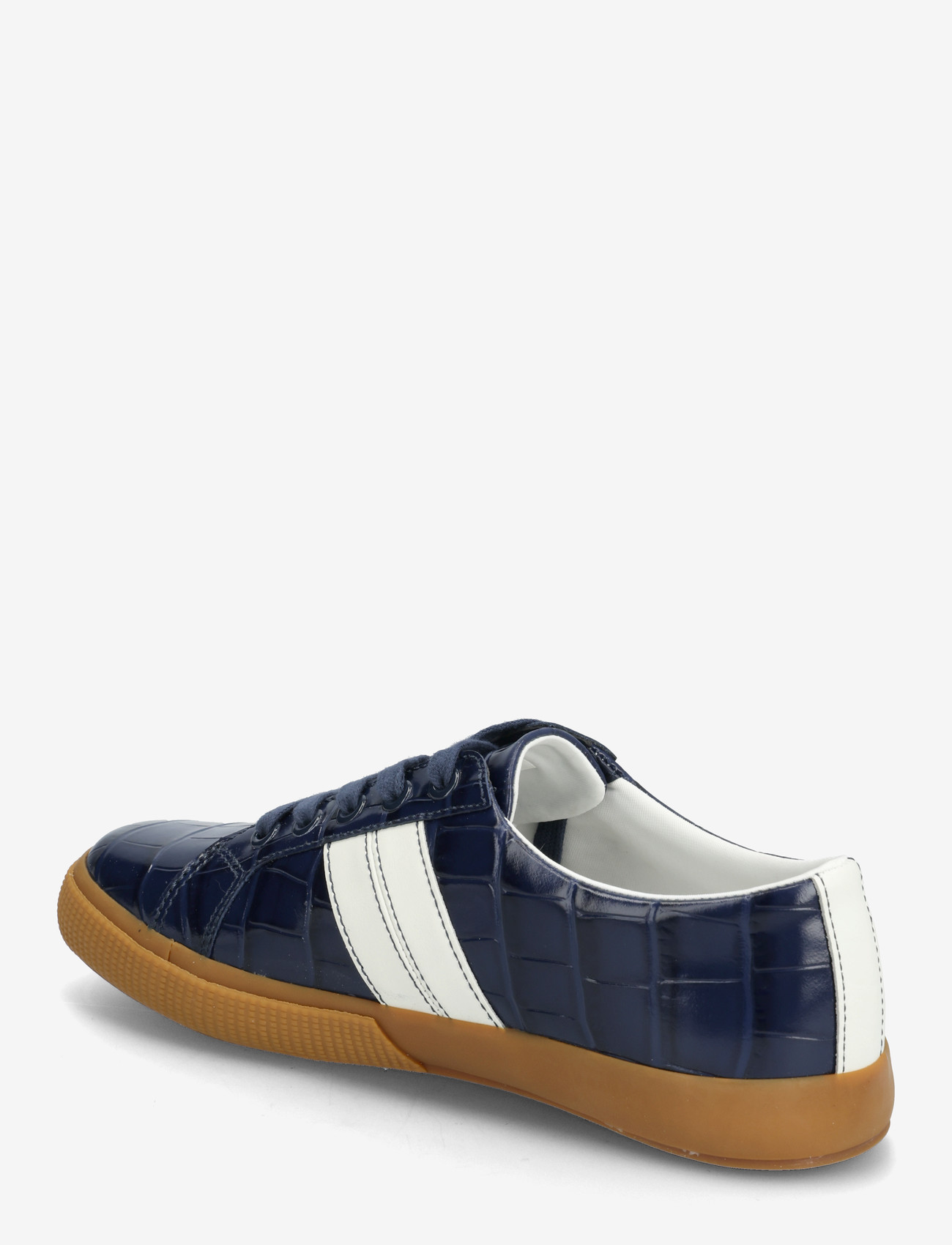 Lauren Ralph Lauren - Janson II Croc-Embossed Leather Sneaker - niedrige sneakers - refined navy/snow - 2