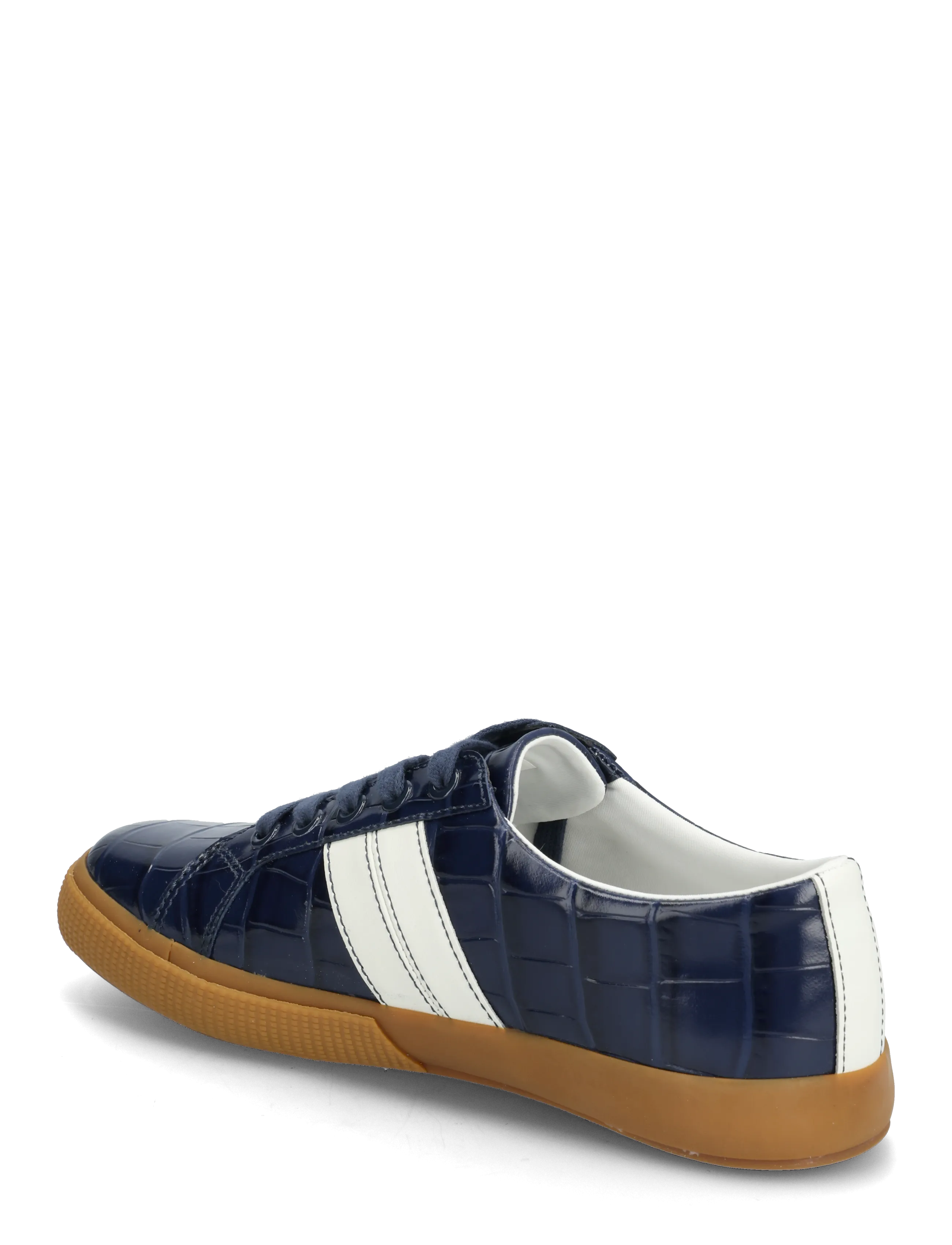 Lauren Ralph Lauren - Janson II Croc-Embossed Leather Sneaker - baskets basses - refined navy/snow - 2