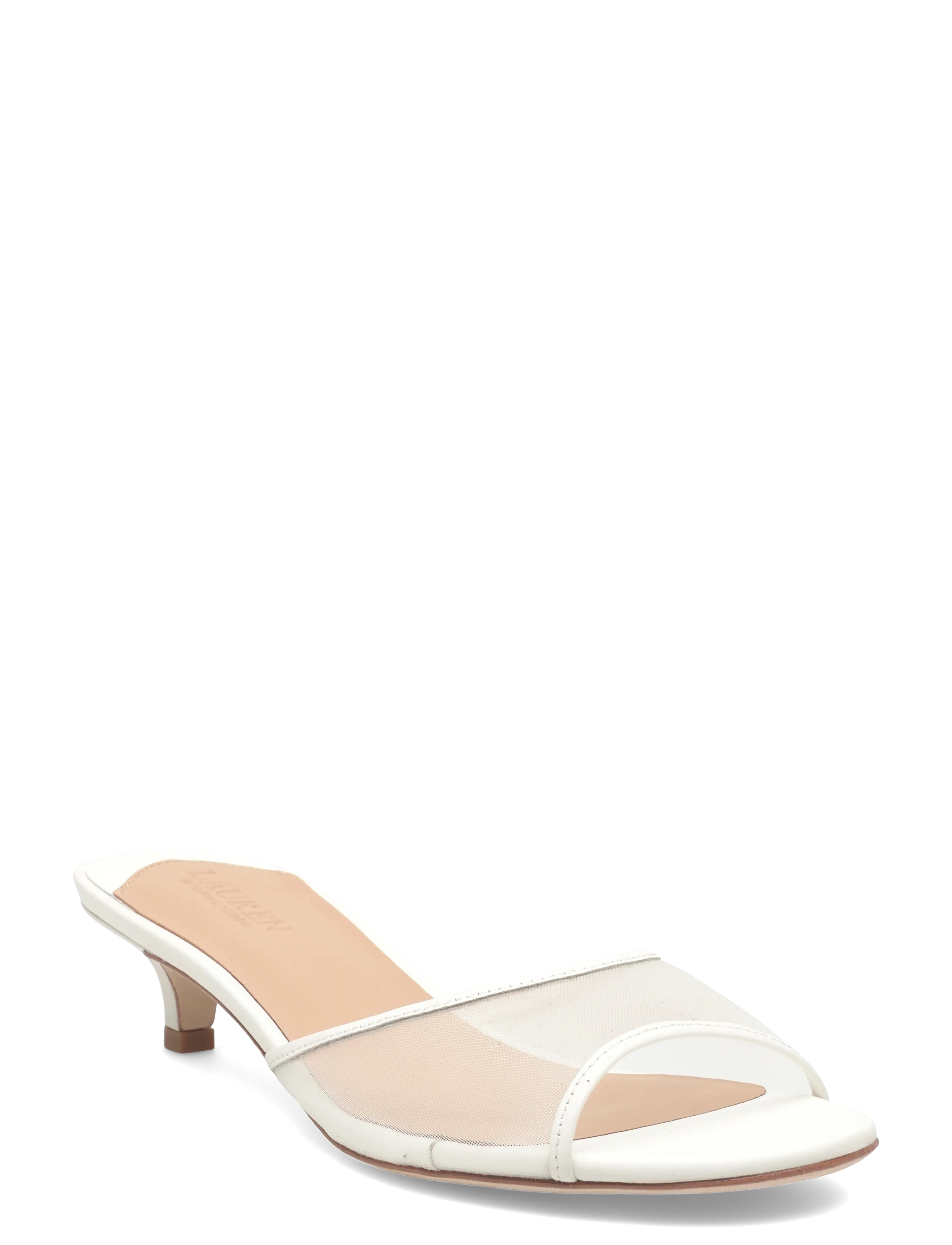Lauren Ralph Trnsprt Msh/Sft Npp-Frncsa Mule-Sn-, 41, Mules & Slip-ins, Weiß - Heeled Mules, Frauen