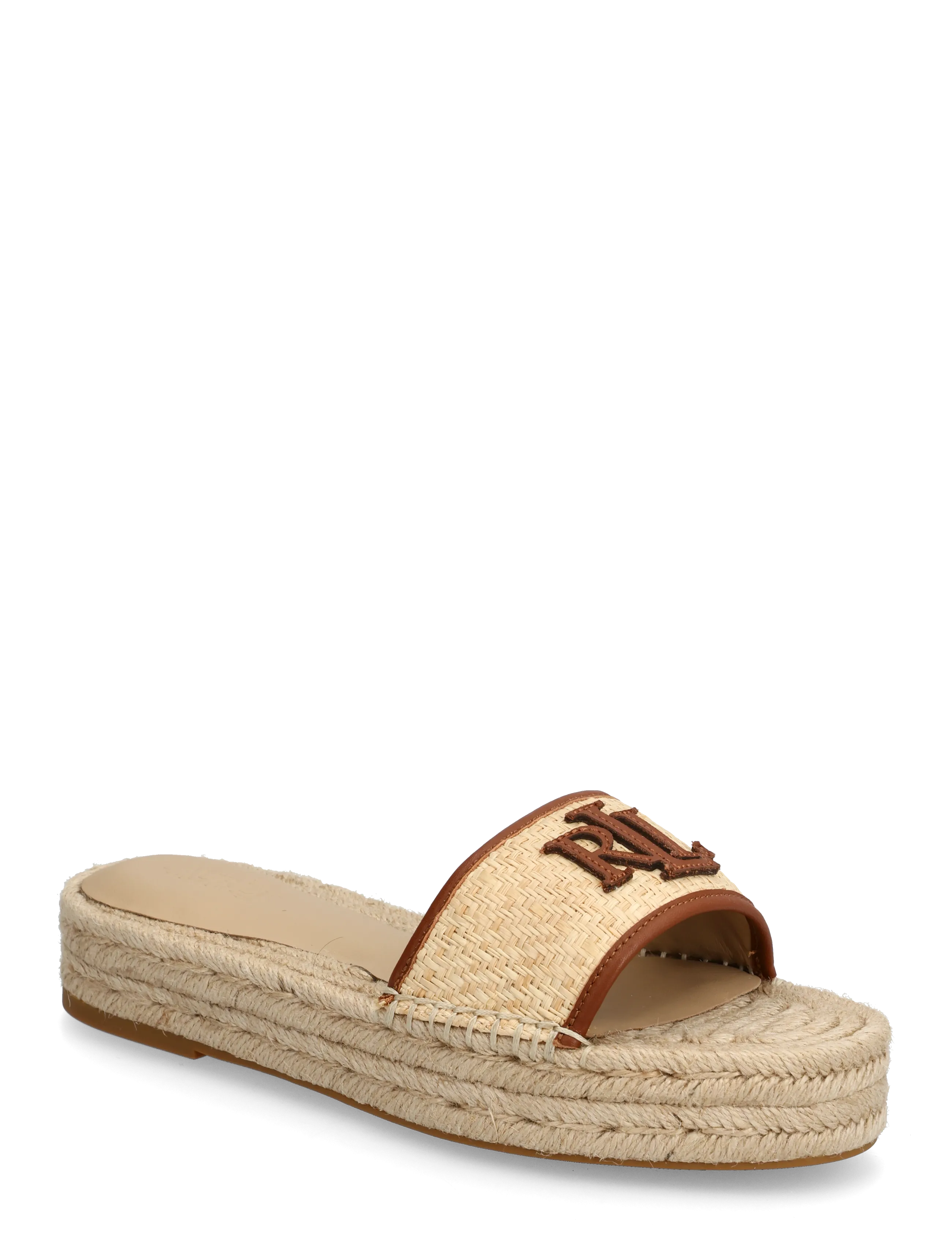 Lauren Ralph Lauren Polly Leather-Trim Raffia Espadrille - Uutuudet - NATURAL/LAUREN TA / beige
