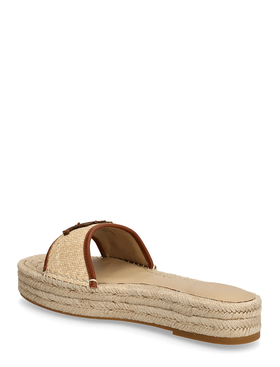 Lauren Ralph Lauren - TXTRD RFF/SFT NPP-POLLY 4-ES-FLT - sandały na platformie - natural/lauren ta - 2