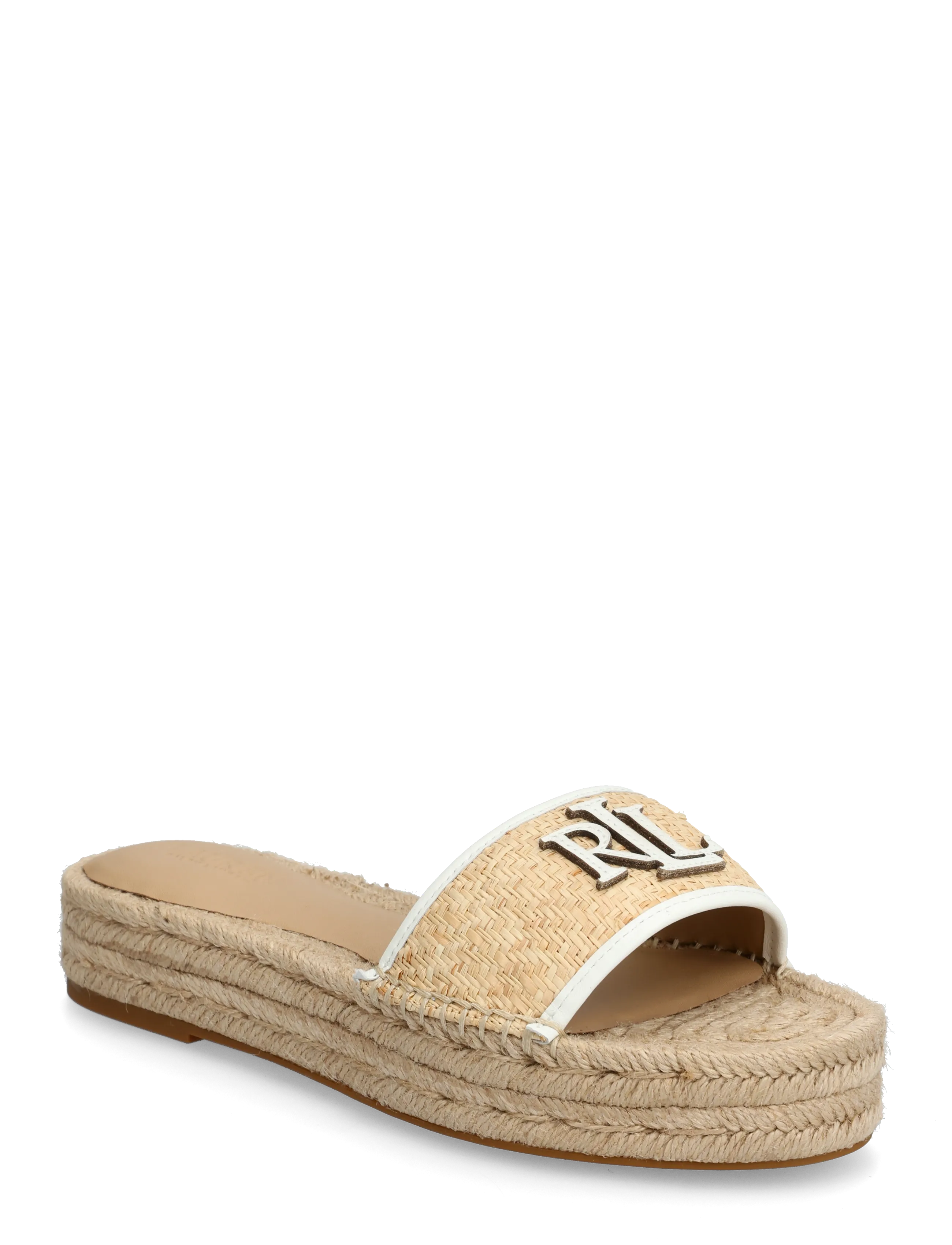 Lauren Ralph Txtrd Rff/Sft Npp-Polly 4-Es-Flt, 39, Espadrilles, Beige - Espadrilles Flat, Frauen
