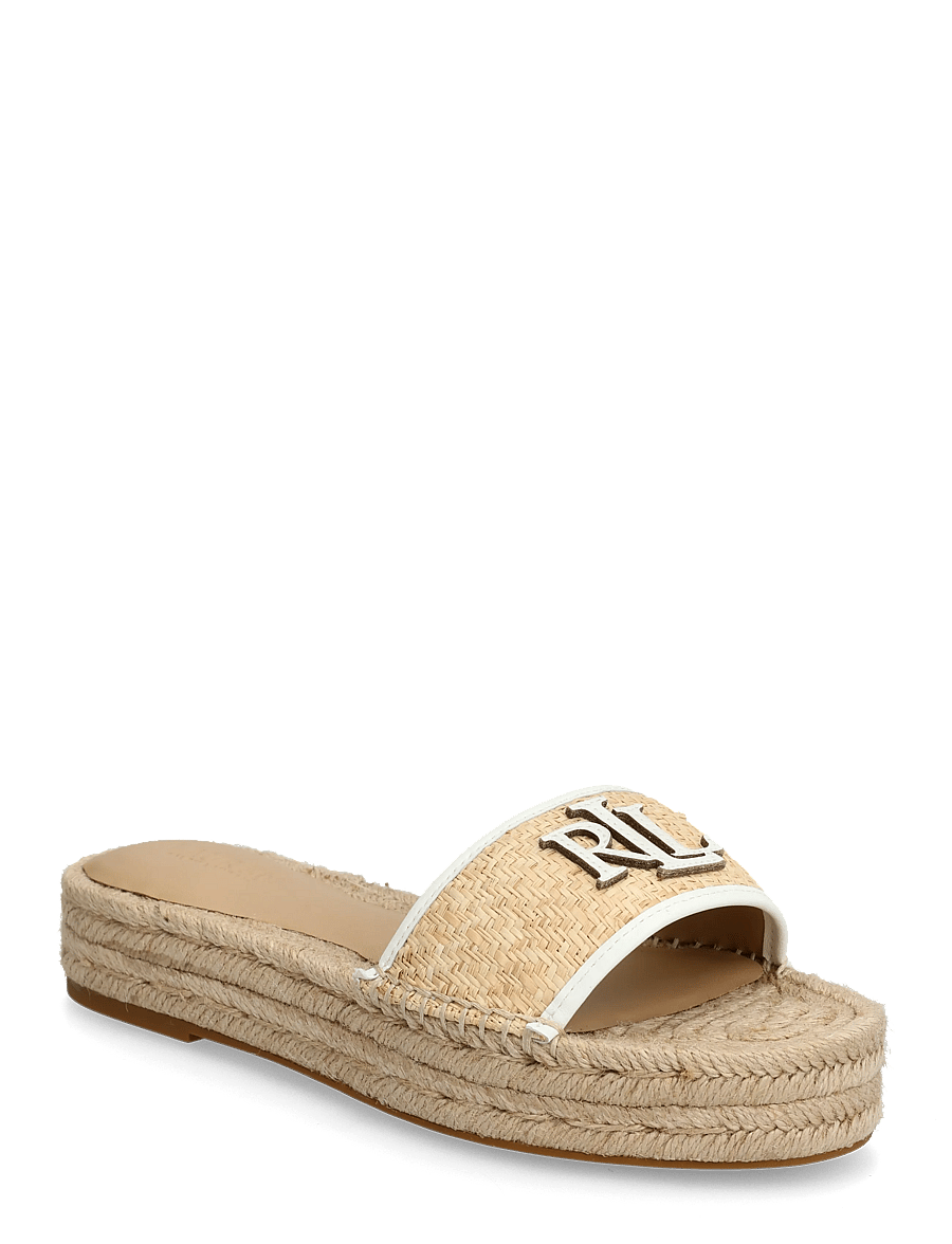 Lauren Ralph Lauren - TXTRD RFF/SFT NPP-POLLY 4-ES-FLT - platvorm-sandaalid - natural/snow whit - 0
