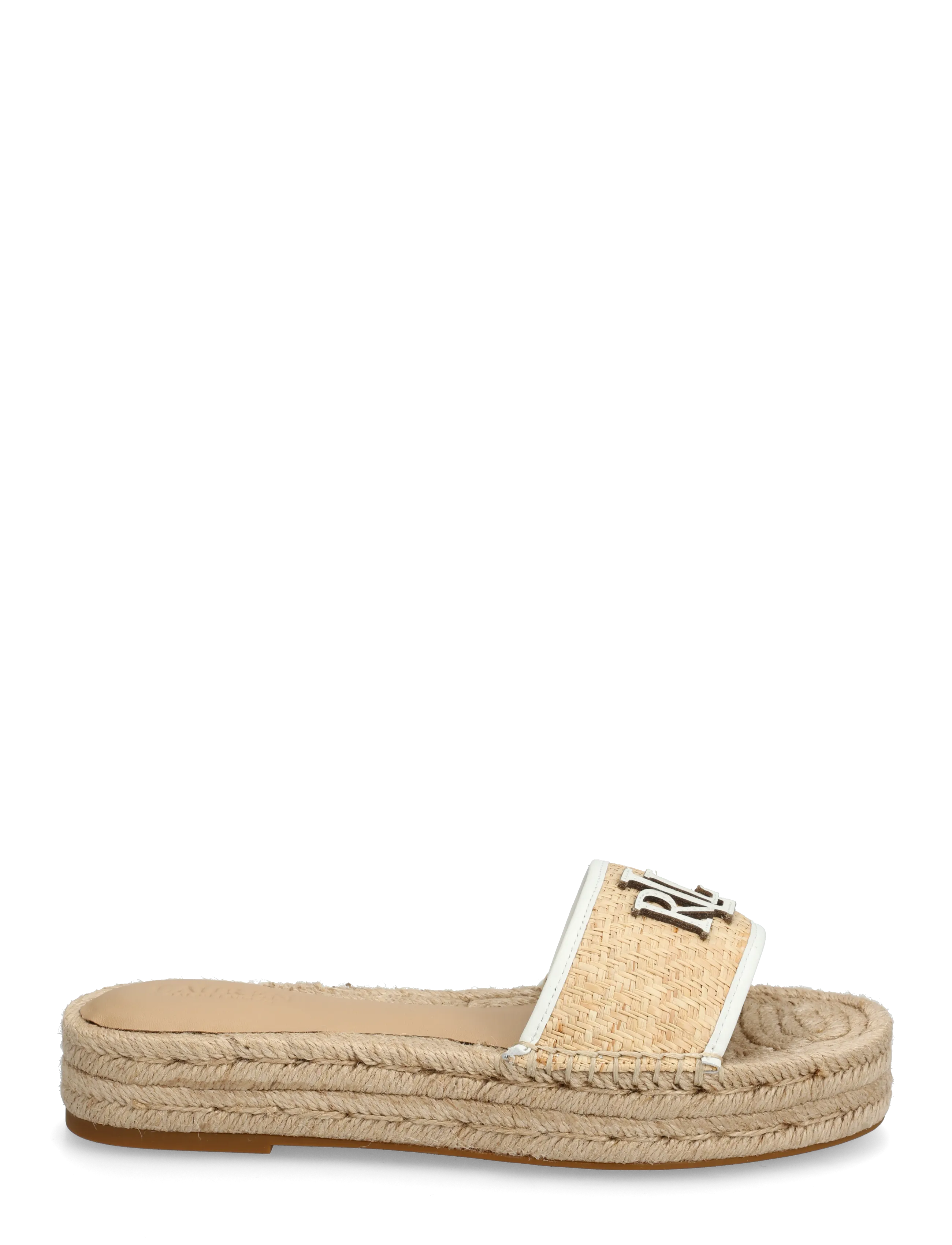 Lauren Ralph Lauren - TXTRD RFF/SFT NPP-POLLY 4-ES-FLT - plateau-sandalen - natural/snow whit - 1