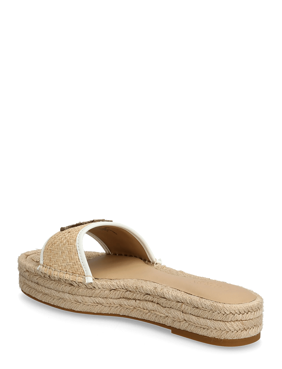 Lauren Ralph Lauren - TXTRD RFF/SFT NPP-POLLY 4-ES-FLT - platvorm-sandaalid - natural/snow whit - 2