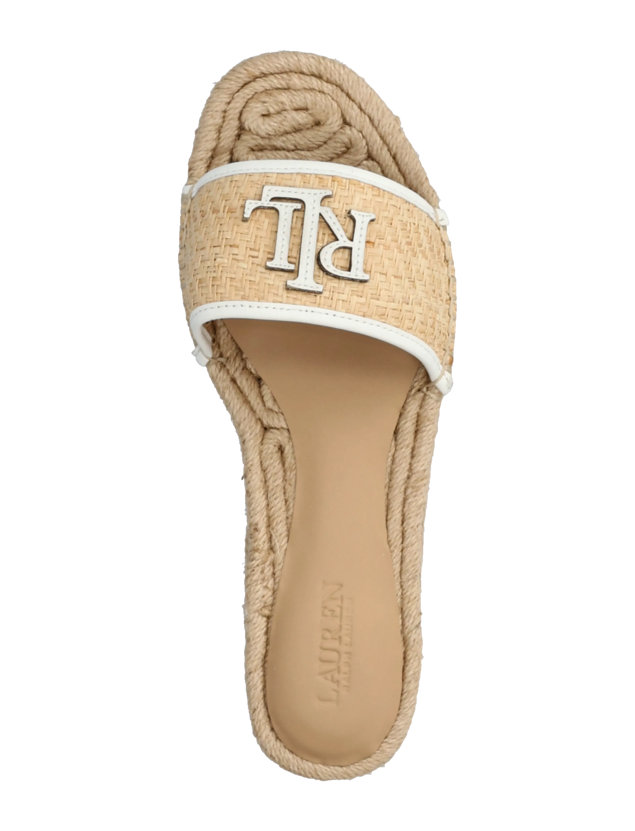 Lauren Ralph Lauren - TXTRD RFF/SFT NPP-POLLY 4-ES-FLT - plateau-sandalen - natural/snow whit - 3
