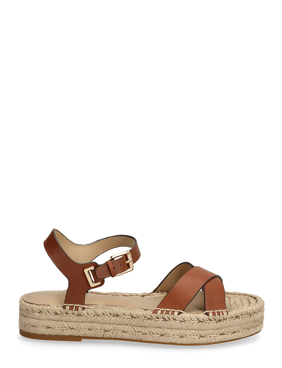 Lauren Ralph Lauren - SMOOTH CALF-EMERYN ESPDR-ES-FLT - espadrillos - lauren tan - 1