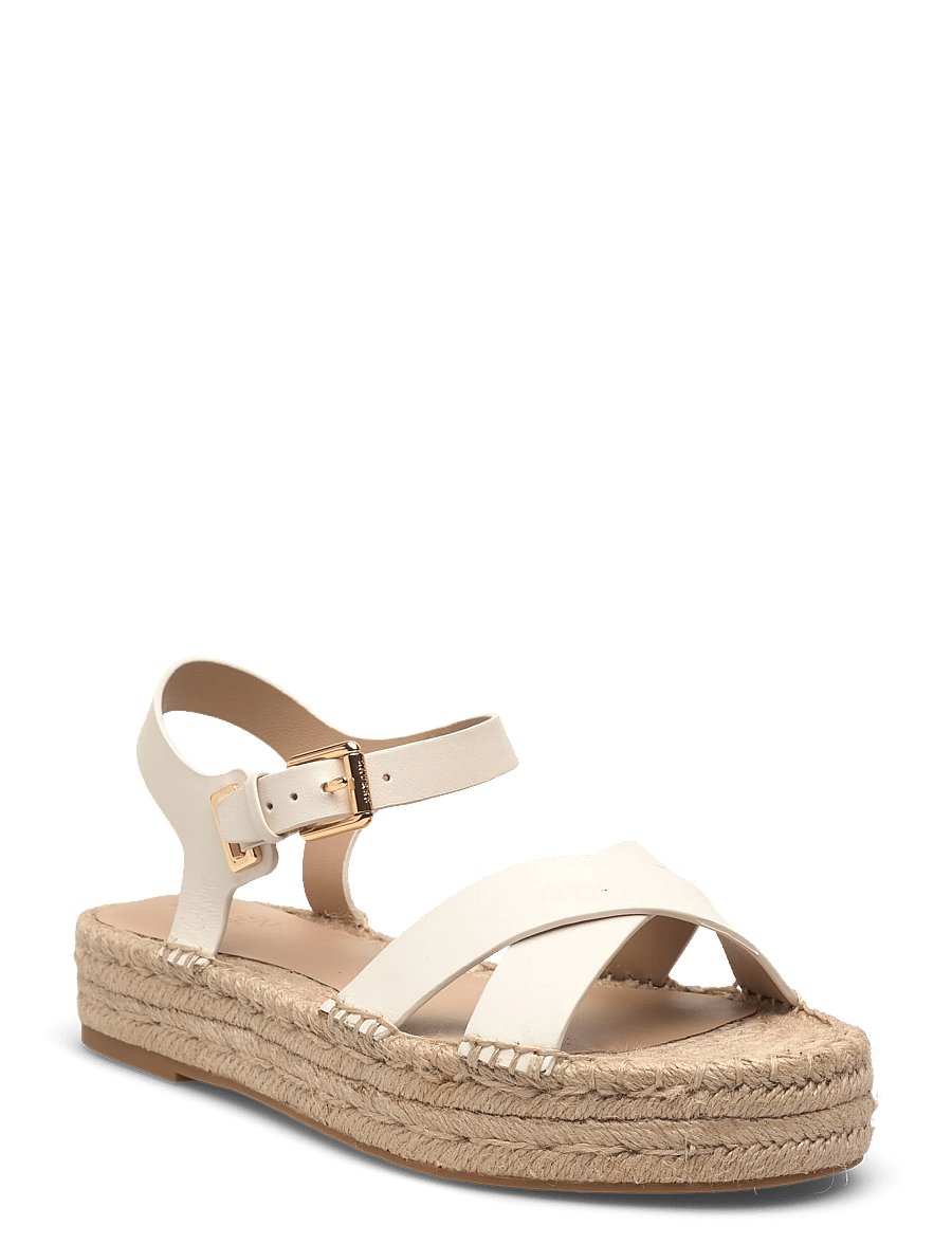 Lauren Ralph Lauren - SMOOTH CALF-EMERYN ESPDR-ES-FLT - espadrillid - soft white - 0