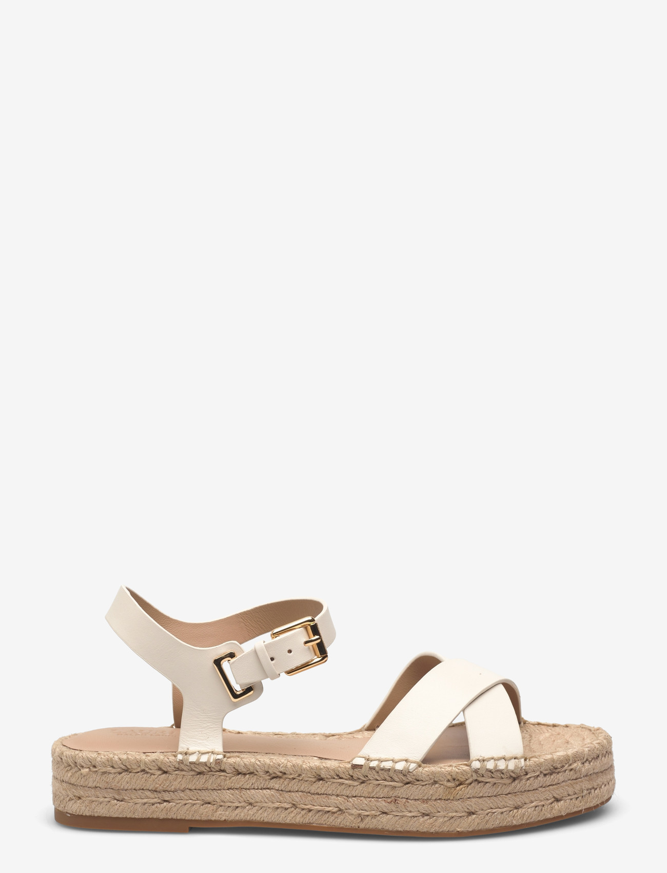 Lauren Ralph Lauren - SMOOTH CALF-EMERYN ESPDR-ES-FLT - espadrillos - soft white - 1