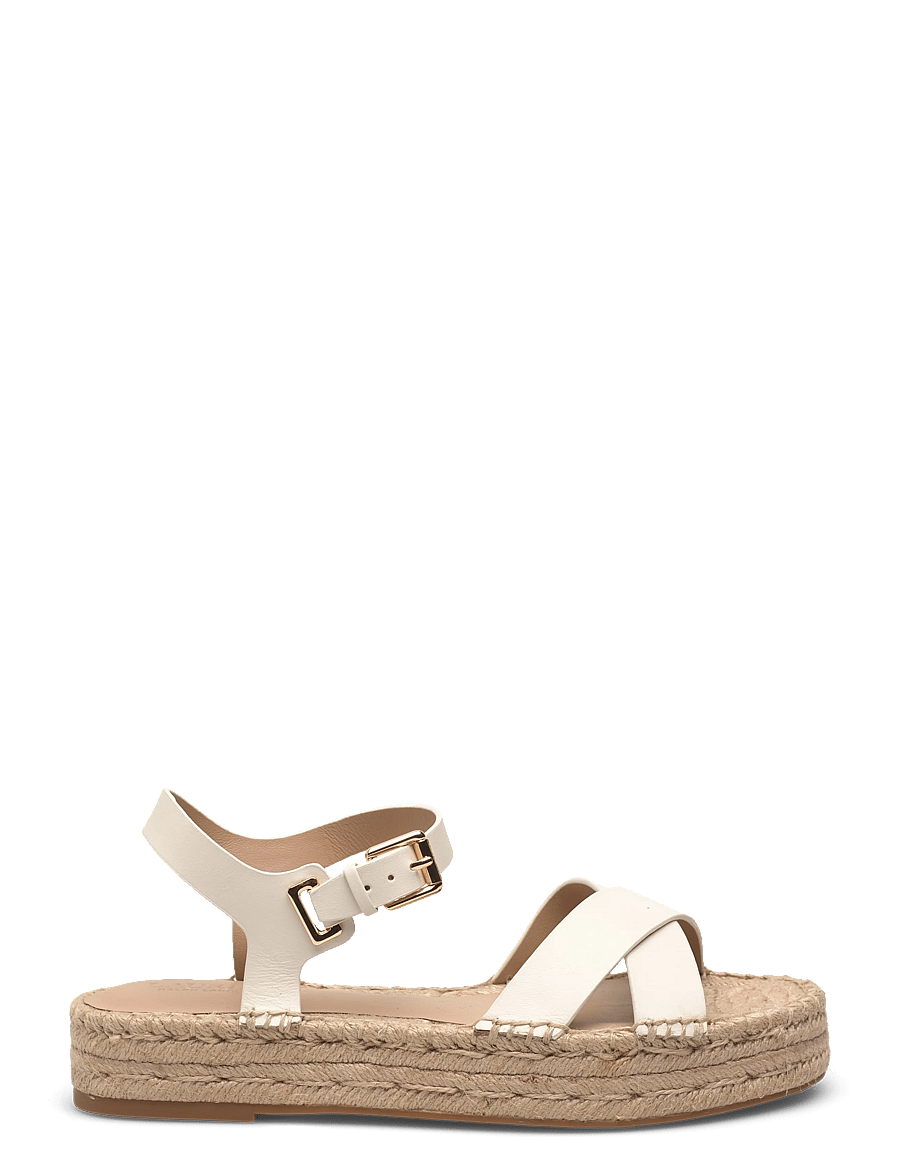 Lauren Ralph Lauren - SMOOTH CALF-EMERYN ESPDR-ES-FLT - espadrillid - soft white - 1
