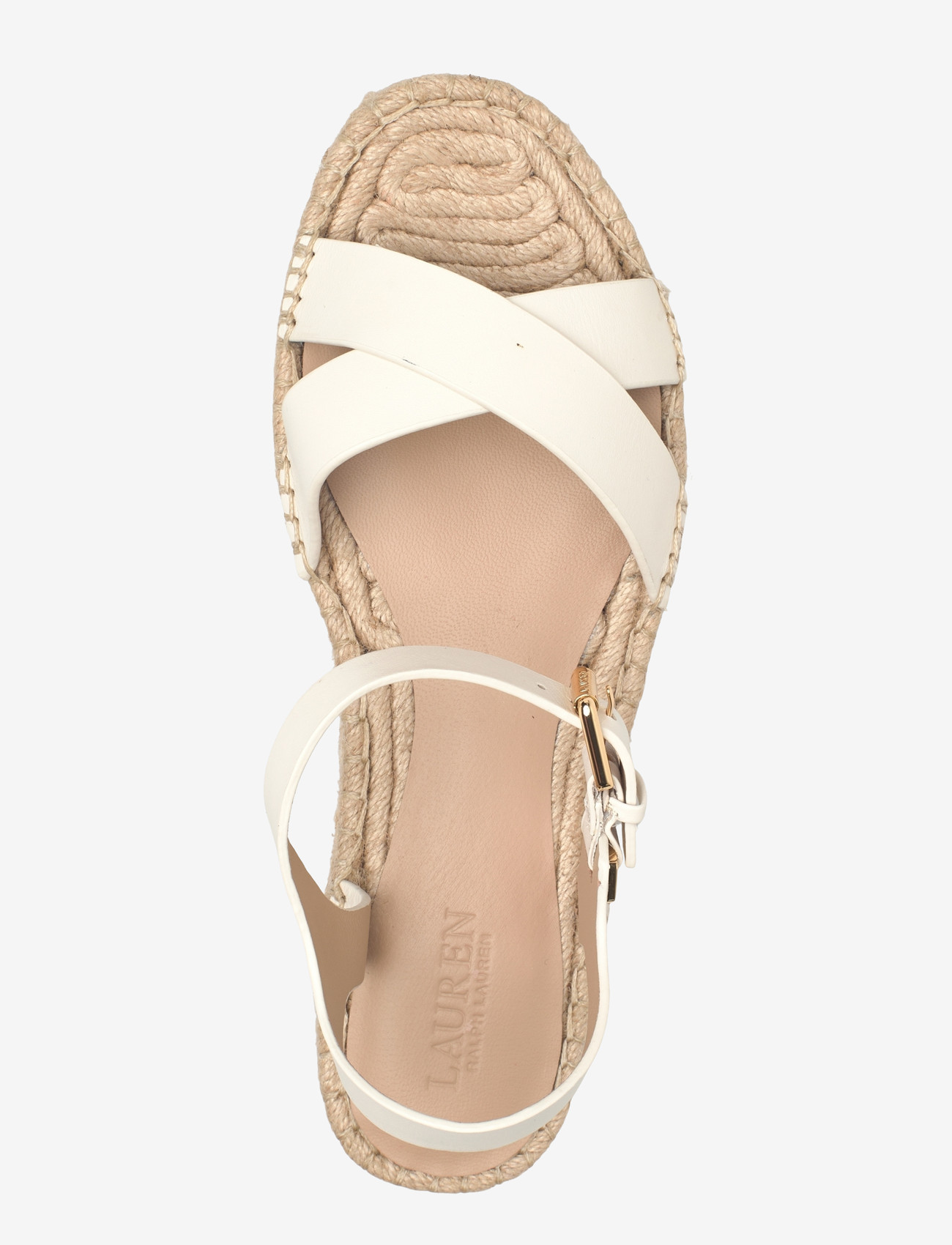 Lauren Ralph Lauren - SMOOTH CALF-EMERYN ESPDR-ES-FLT - espadrillos - soft white - 3