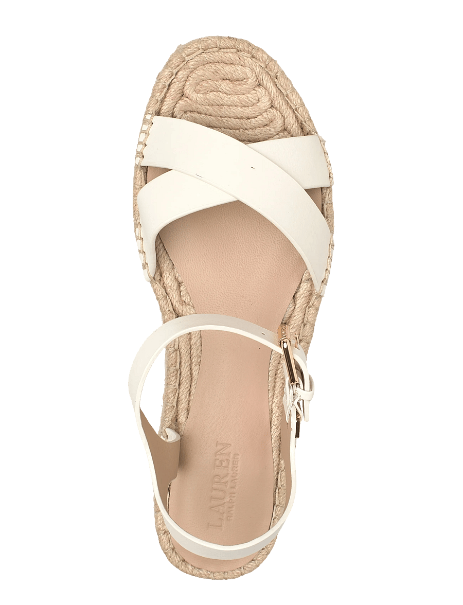 Lauren Ralph Lauren - SMOOTH CALF-EMERYN ESPDR-ES-FLT - espadrillid - soft white - 3