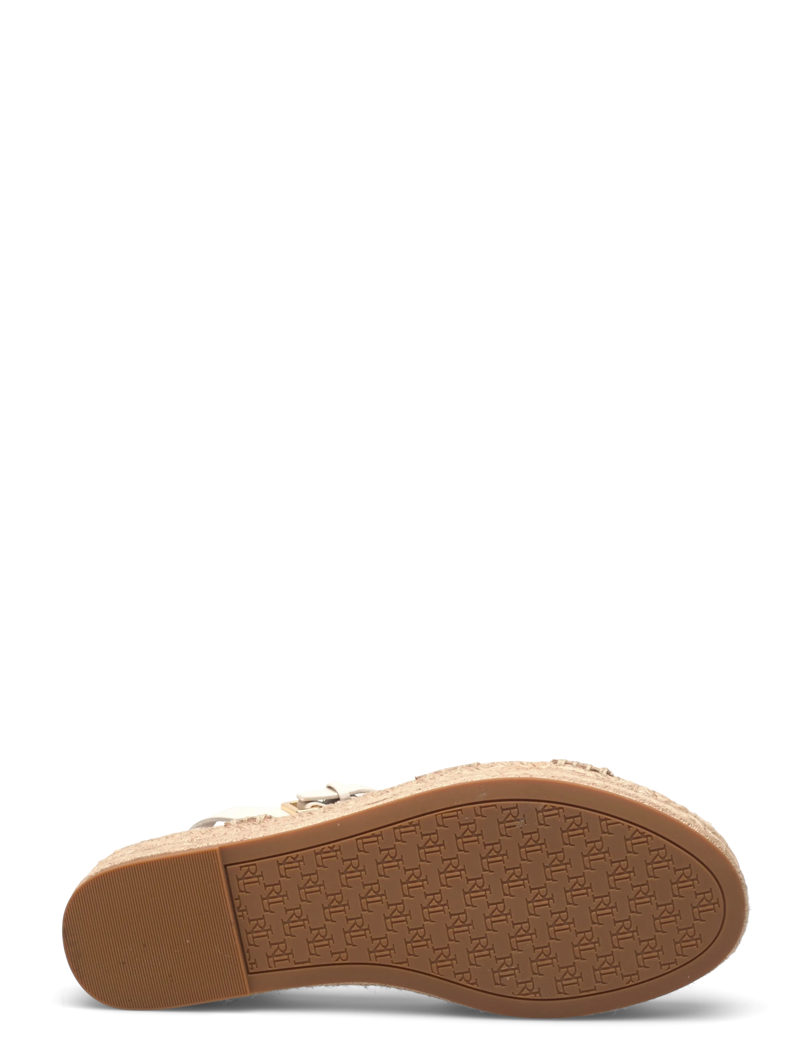 Lauren Ralph Lauren - SMOOTH CALF-EMERYN ESPDR-ES-FLT - espadrillos - soft white - 4