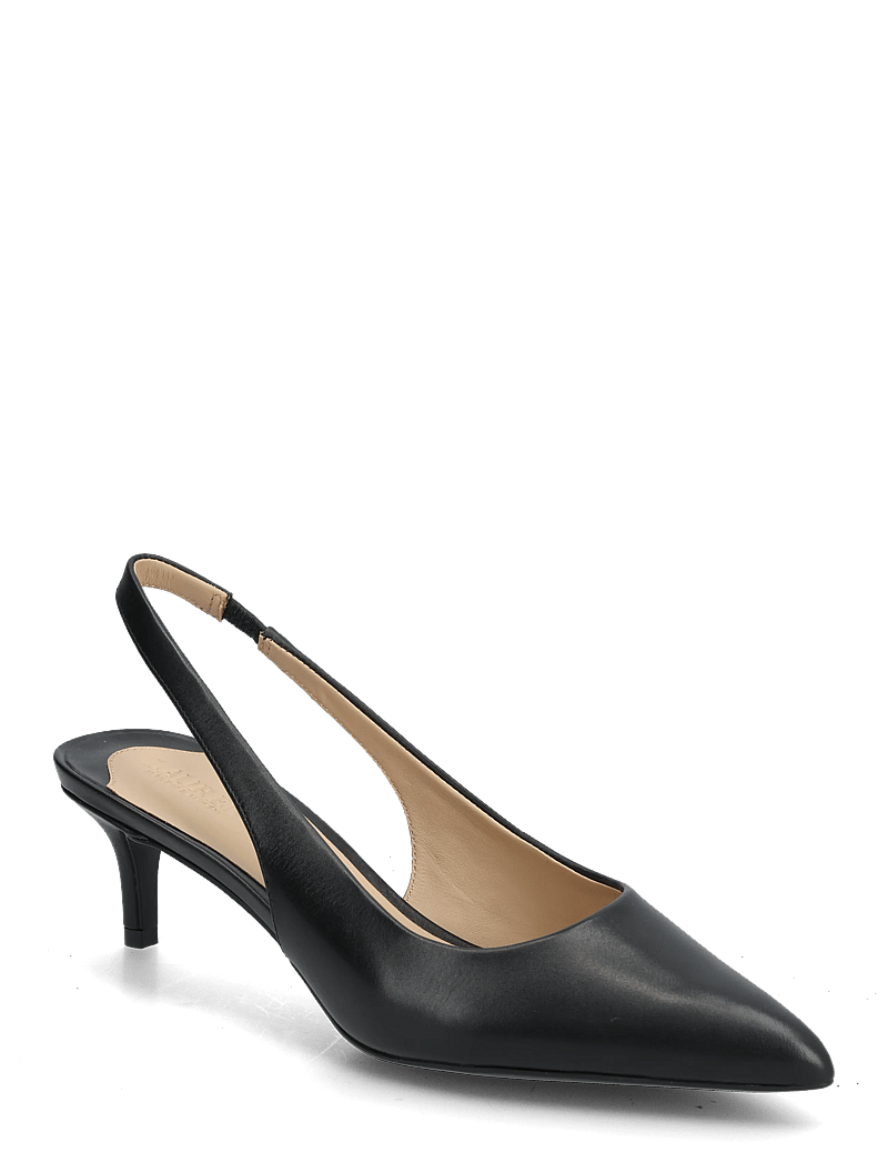 Lauren Ralph Lauren - Lolah II Leather Slingback Pump - högklackade slingbacks - black - 0