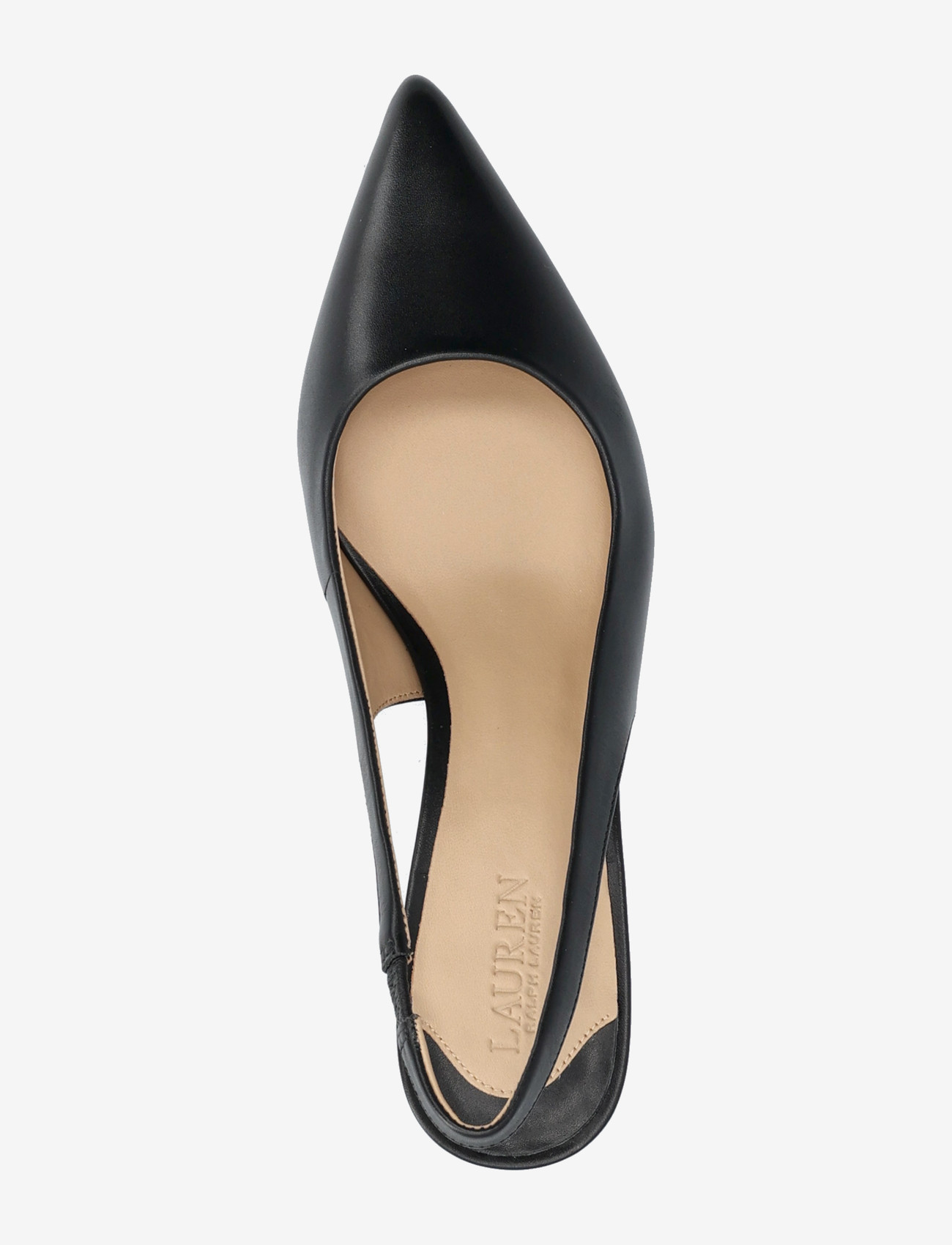 Lauren Ralph Lauren - Lolah II Leather Slingback Pump - högklackade slingbacks - black - 3