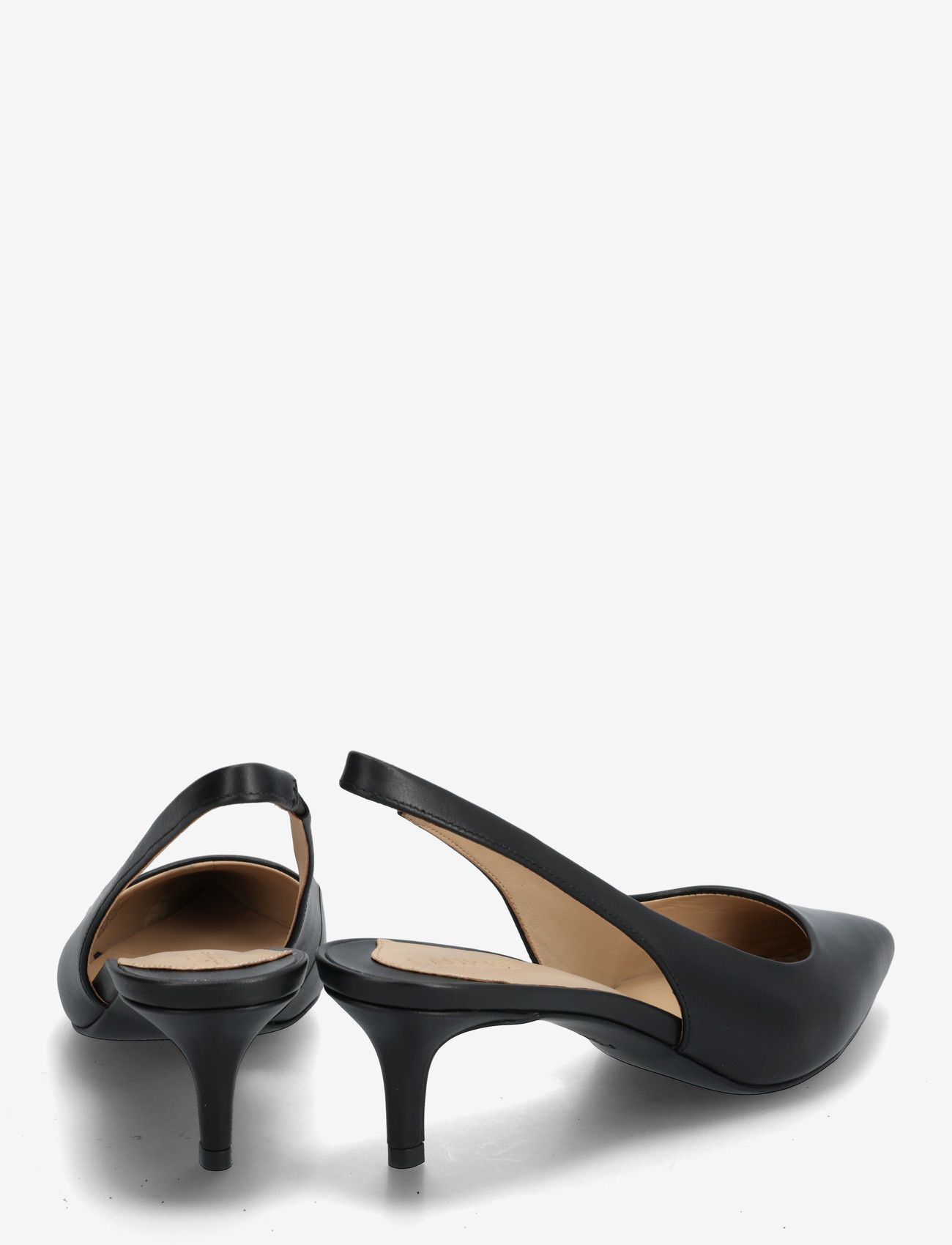 Lauren Ralph Lauren - Lolah II Leather Slingback Pump - högklackade slingbacks - black - 4
