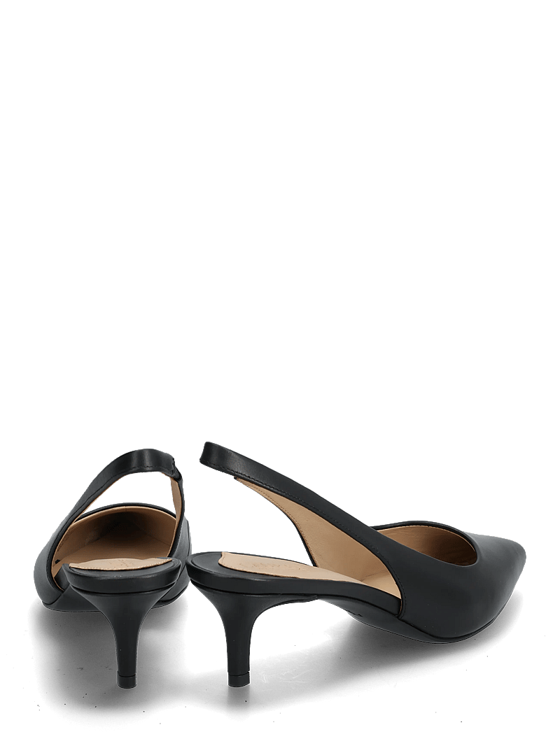 Lauren Ralph Lauren - Lolah II Leather Slingback Pump - högklackade slingbacks - black - 4