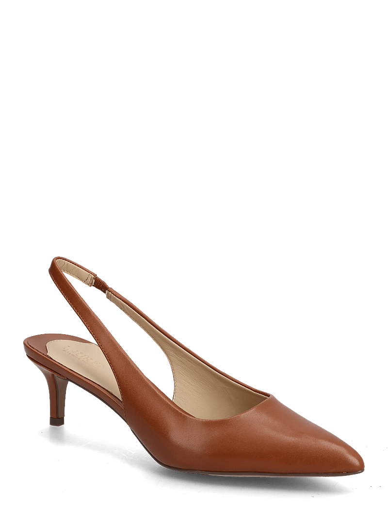 Lauren Ralph Lauren - Lolah II Leather Slingback Pump - högklackade slingbacks - lauren tan - 0