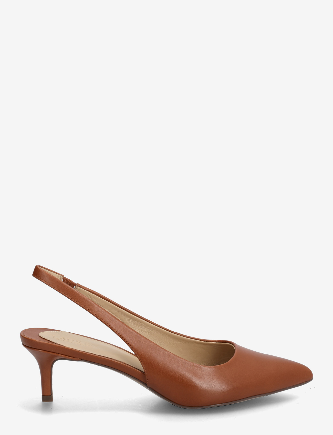 Lauren Ralph Lauren - Lolah II Leather Slingback Pump - högklackade slingbacks - lauren tan - 1