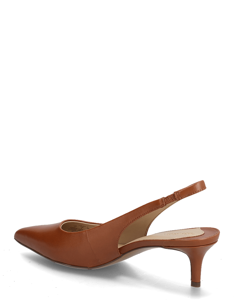 Lauren Ralph Lauren - Lolah II Leather Slingback Pump - högklackade slingbacks - lauren tan - 2