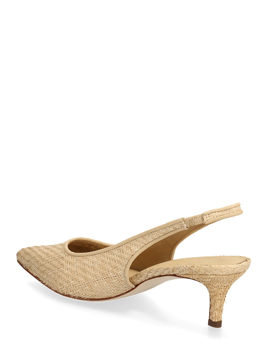 Lauren Ralph Lauren - TEXTURED RAFFIA-LOLAH II-PM-SLG - slingbacks med hæle - natural - 1