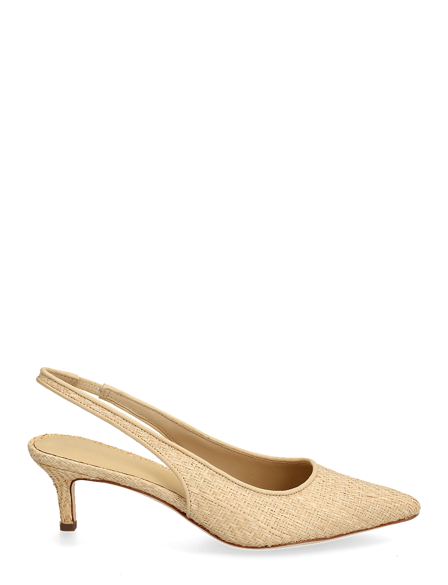 Lauren Ralph Lauren - TEXTURED RAFFIA-LOLAH II-PM-SLG - slingbacks med hæle - natural - 2