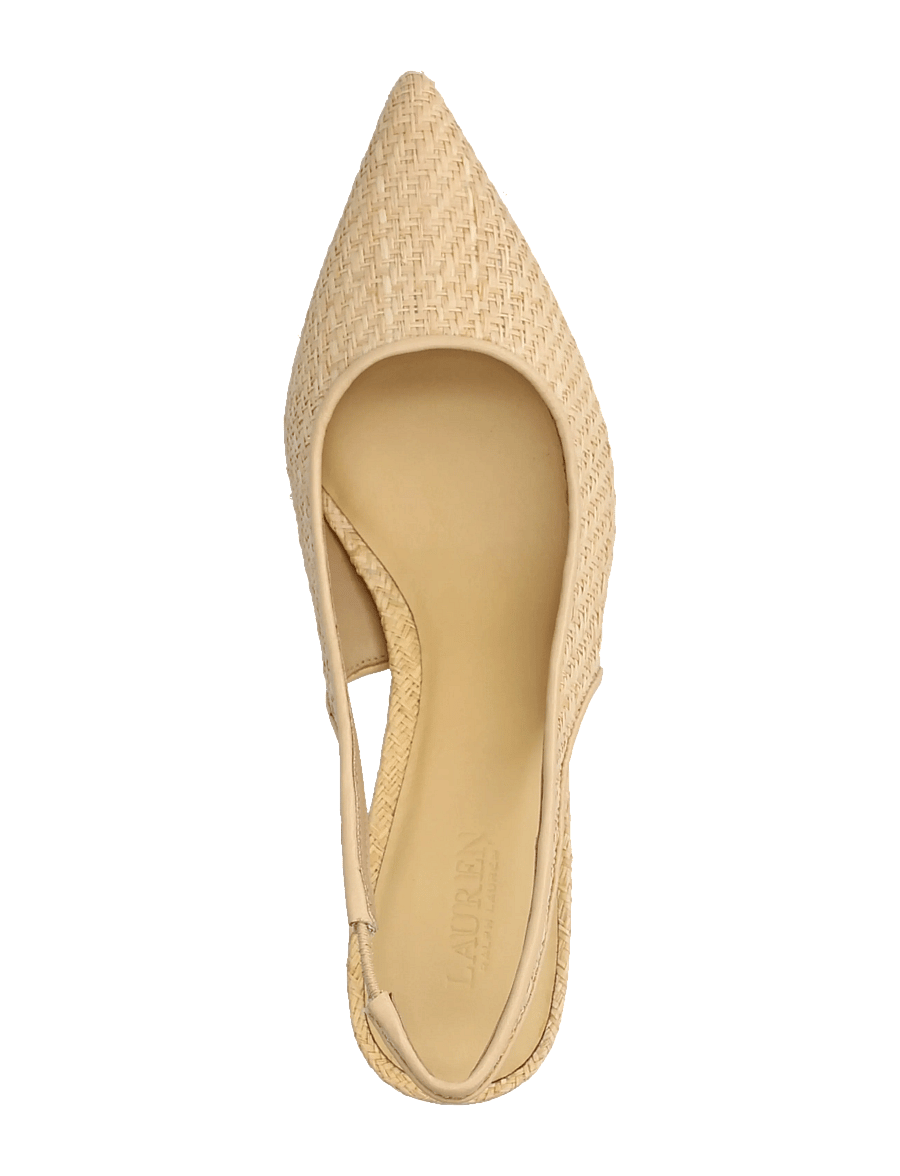 Lauren Ralph Lauren - TEXTURED RAFFIA-LOLAH II-PM-SLG - slingbacks med hæle - natural - 3