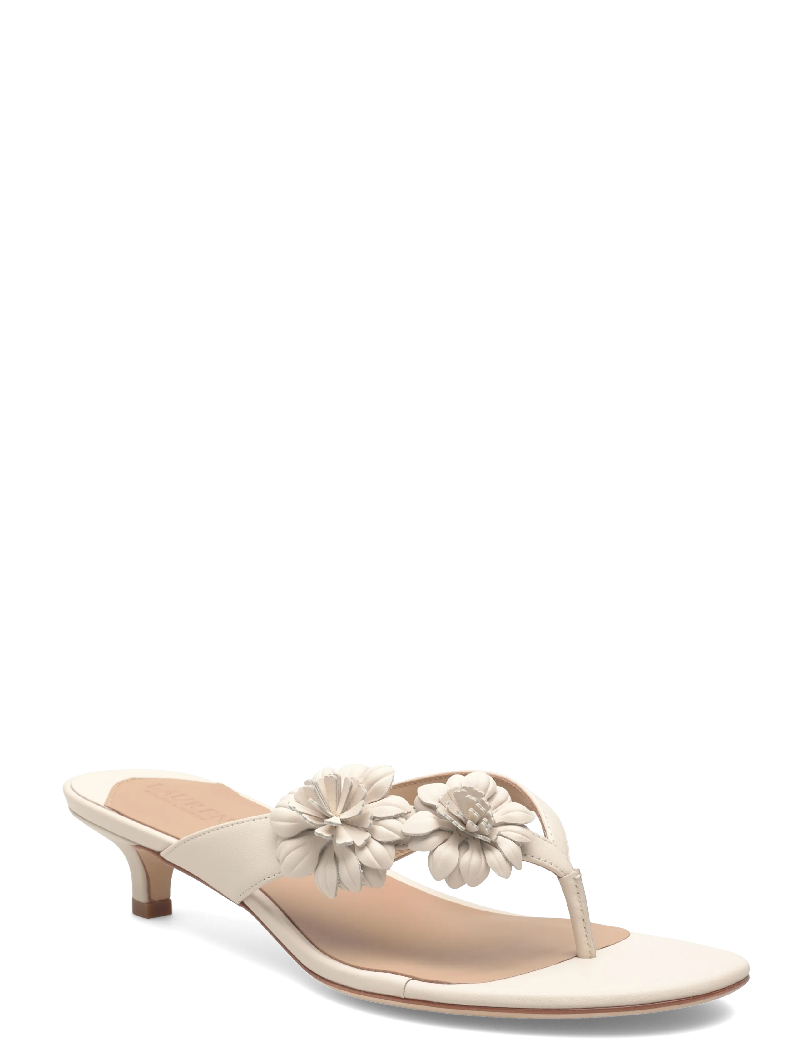 Lauren Ralph Lauren SOFT NAPPA-FRNCSA FLWR-SN-HES - Sandaler - SOFT WHITE / cream