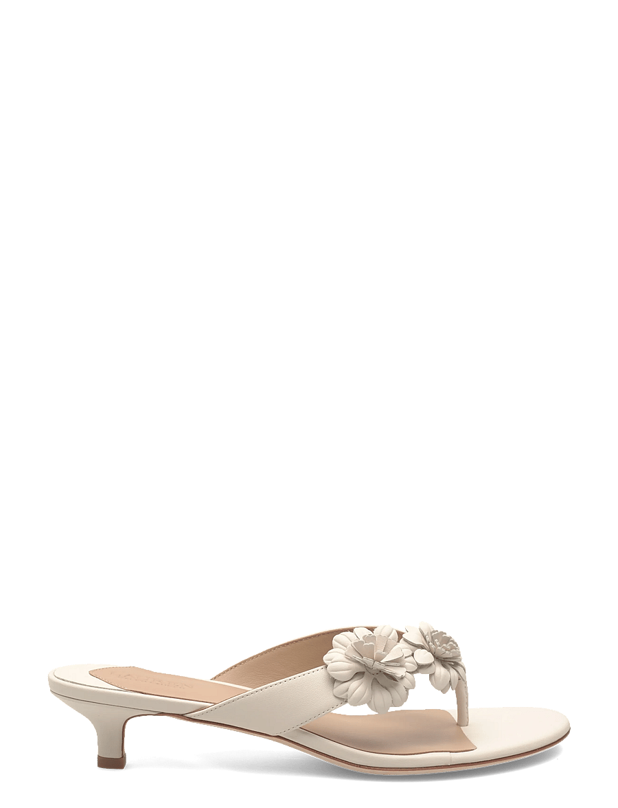 Lauren Ralph Lauren - SOFT NAPPA-FRNCSA FLWR-SN-HES - mules med klack - soft white - 1