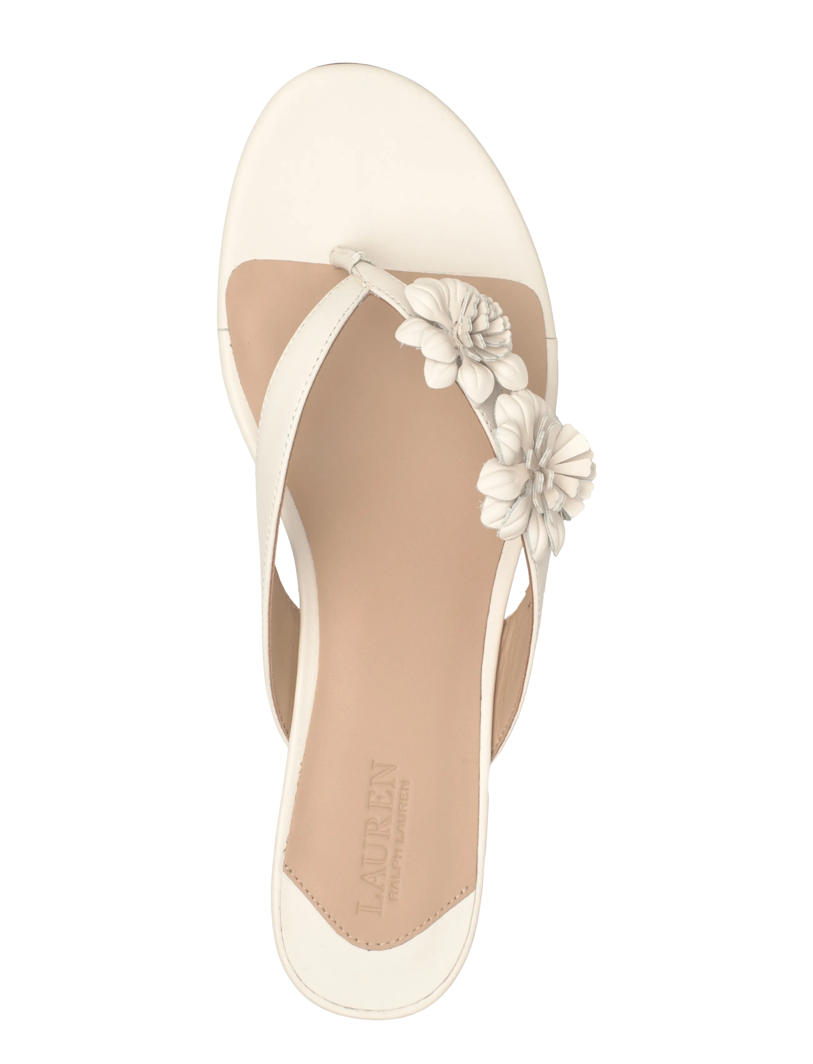 Lauren Ralph Lauren - SOFT NAPPA-FRNCSA FLWR-SN-HES - mules med hæle - soft white - 3