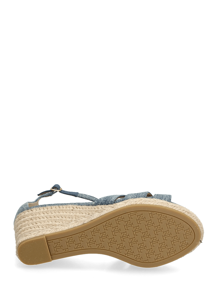 Lauren Ralph Lauren - WASHED DENIM-NELLIE-ES-WED - espadrilles mit absatz - blue - 4