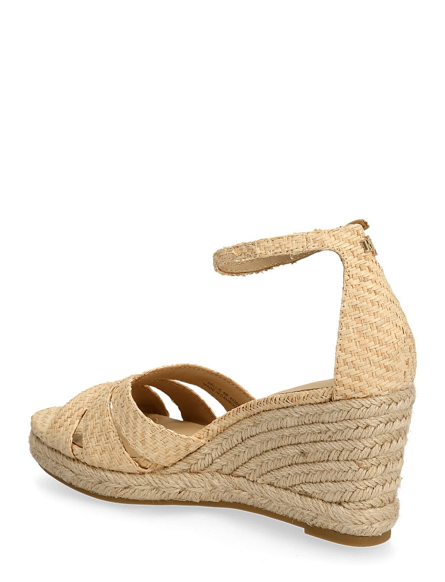 Lauren Ralph Lauren - TEXTURED RAFFIA-NELLIE-ES-WED - espadrillos med klack - natural - 2