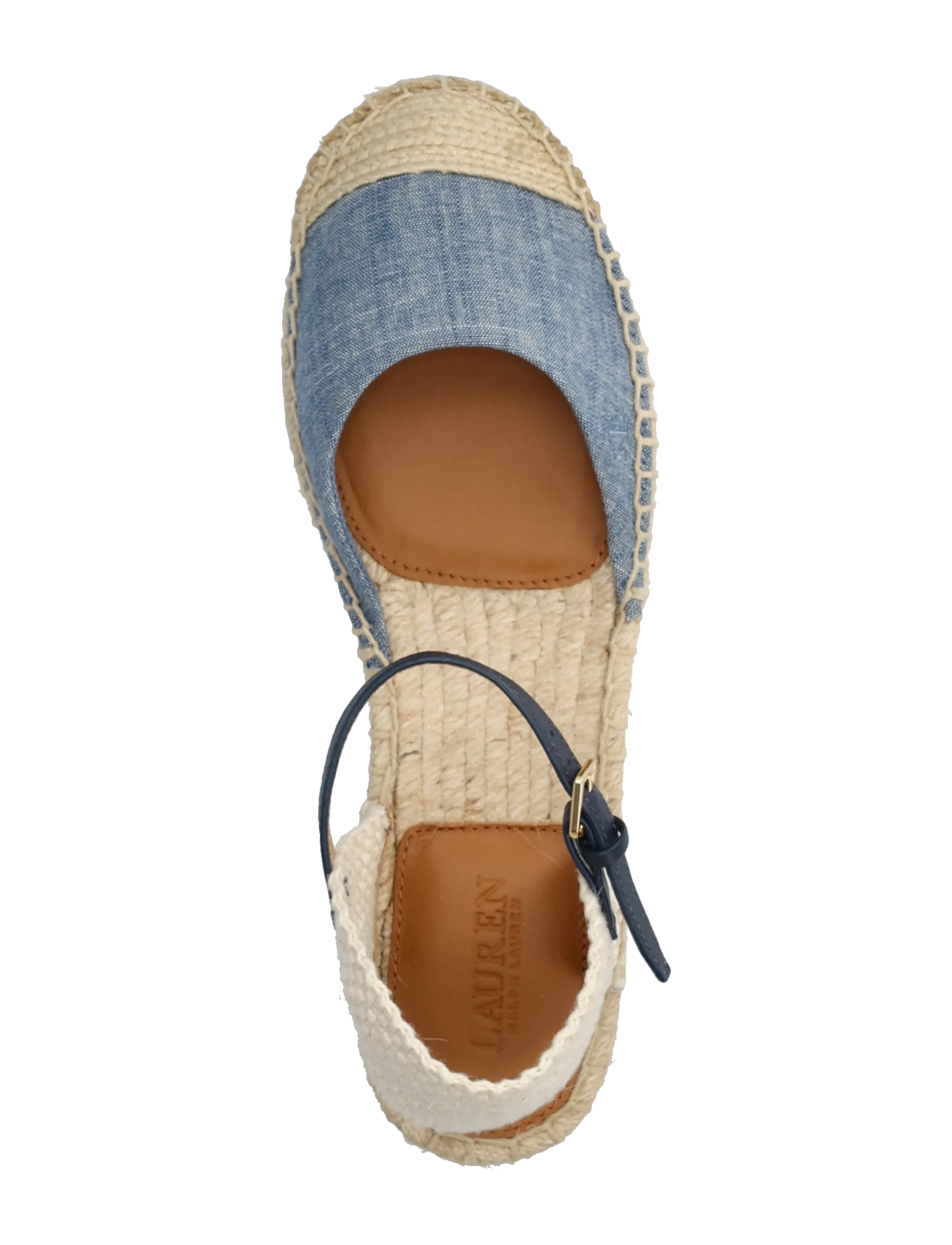 Lauren Ralph Lauren - CHMBR/SFT NPP/CRCHT-ROBBY FLAT-ES-F - espadrilles - blue/refined navy - 3