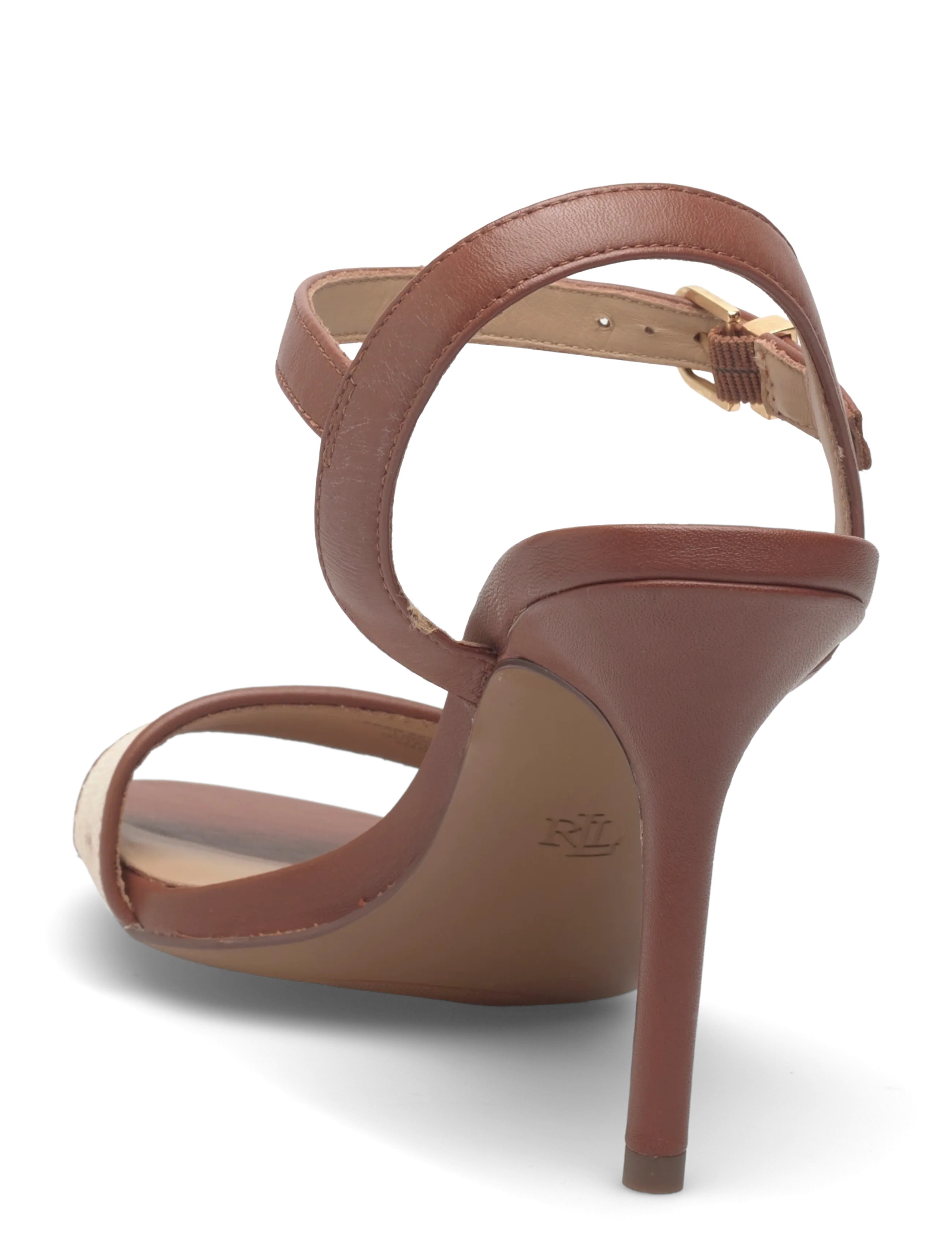 Lauren Ralph Lauren - CRSS DY CNV/SFT NPP-GWEN 3-SN-HES - sandales à talons - ntrl/buff/lauren - 2