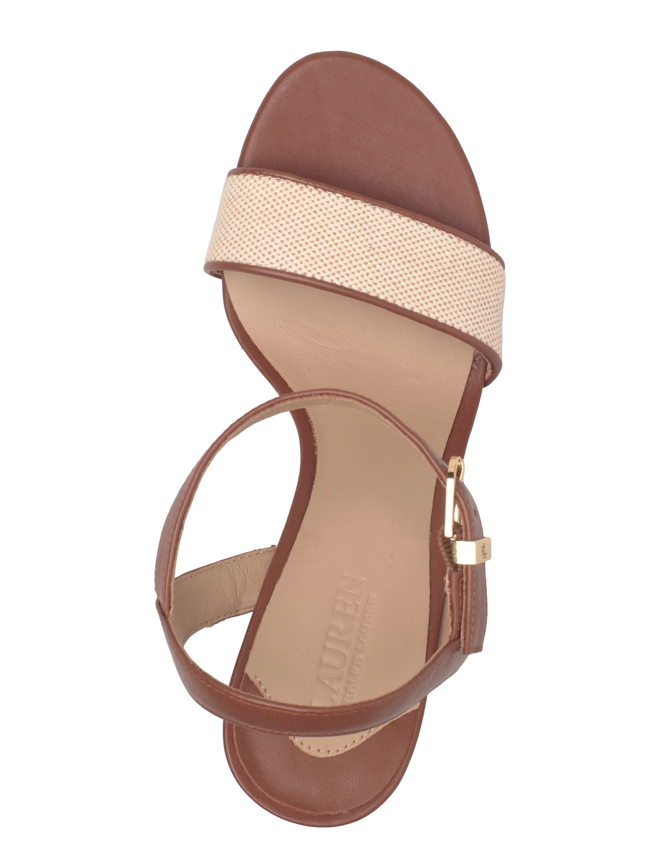 Lauren Ralph Lauren - CRSS DY CNV/SFT NPP-GWEN 3-SN-HES - sandales à talons - ntrl/buff/lauren - 3