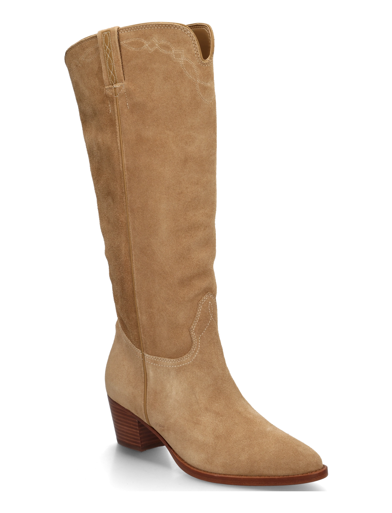 Lauren Ralph Lauren Harpher Suede Tall Boot - Ralph Lauren - CAMEL/CAMEL / brown