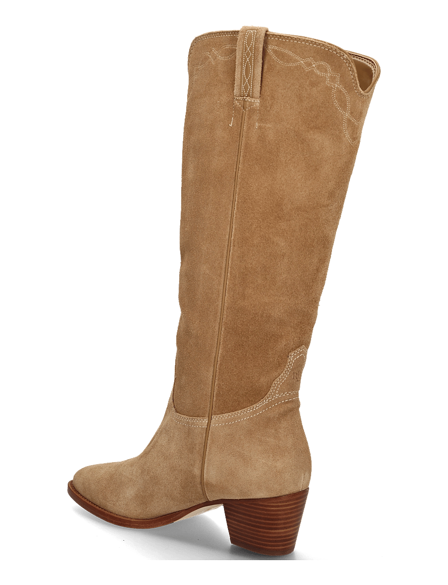 Lauren Ralph Lauren - Harpher Suede Tall Boot - cowboy-stiefel - camel/camel - 1