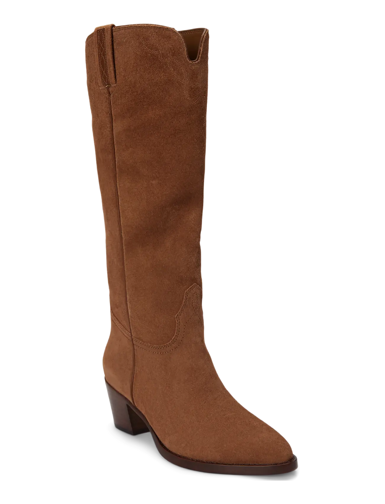 Lauren Ralph Lauren - Harpher Suede Tall Boot - cowboystøvler - light tobacco/lig - 2