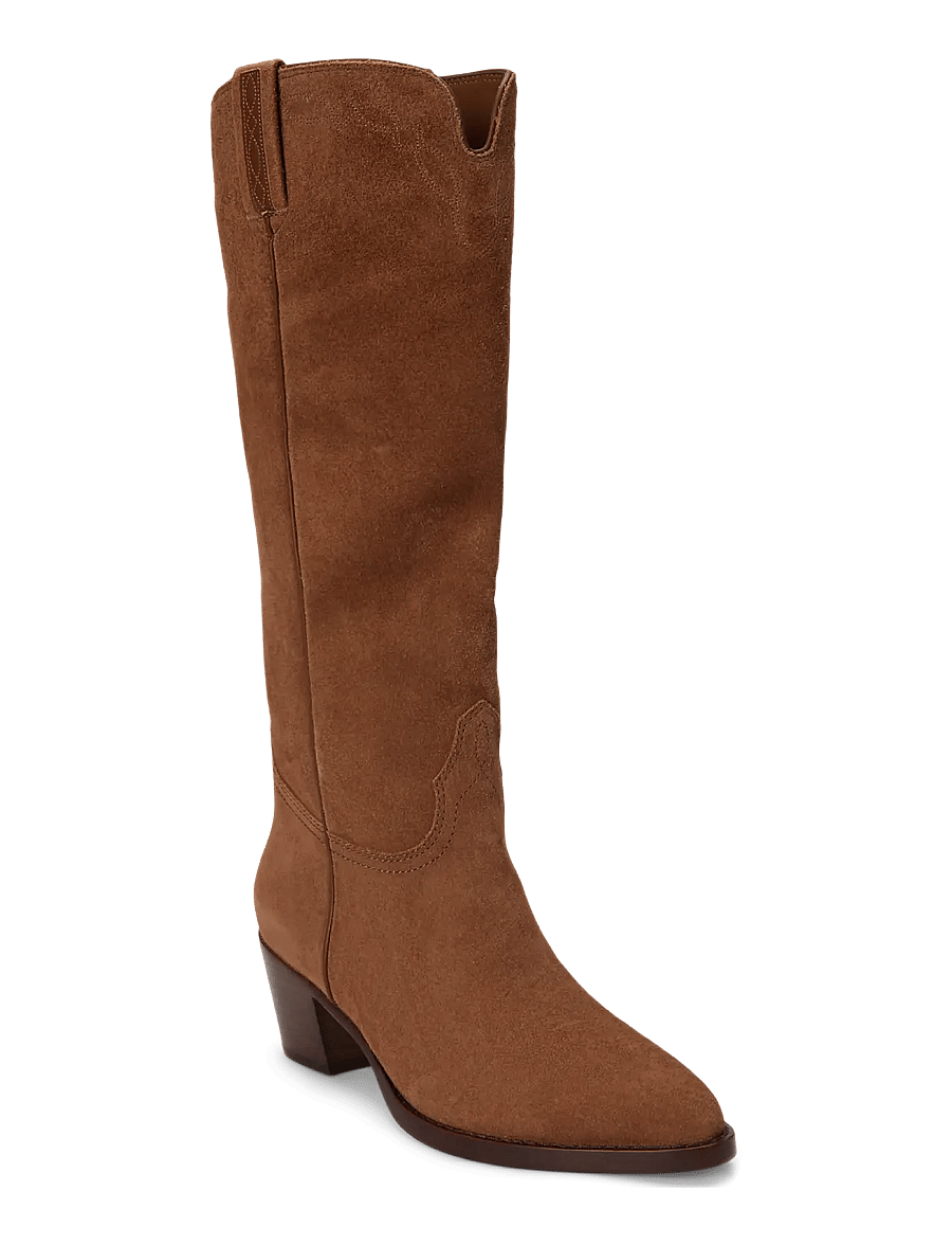 Lauren Ralph Lauren - Harpher Suede Tall Boot - cowboystøvler - light tobacco/lig - 2