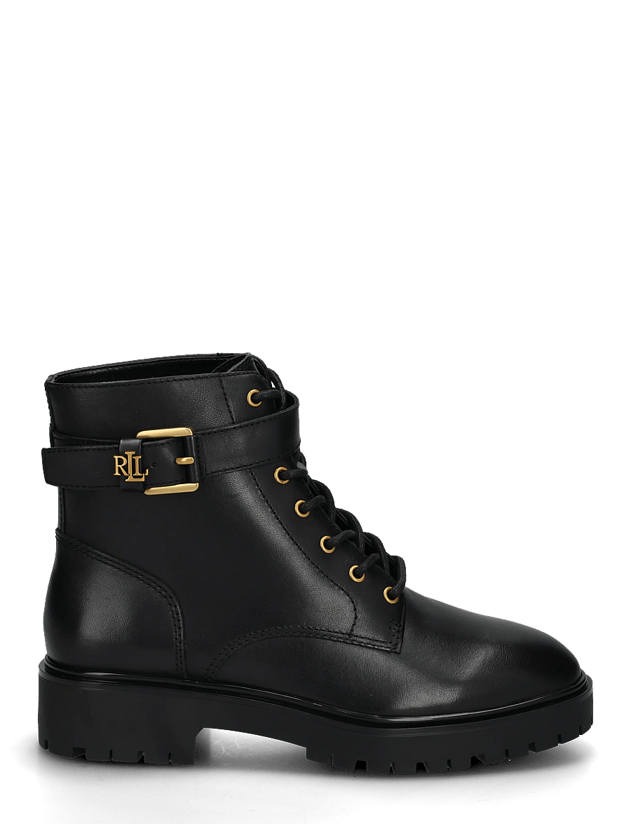 Lauren Ralph Lauren - Allyson Calfskin Logo-Keeper Bootie - stiefeletten mit absatz - black - 1