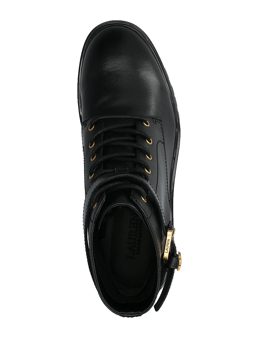 Lauren Ralph Lauren - Allyson Calfskin Logo-Keeper Bootie - stiefeletten mit absatz - black - 3