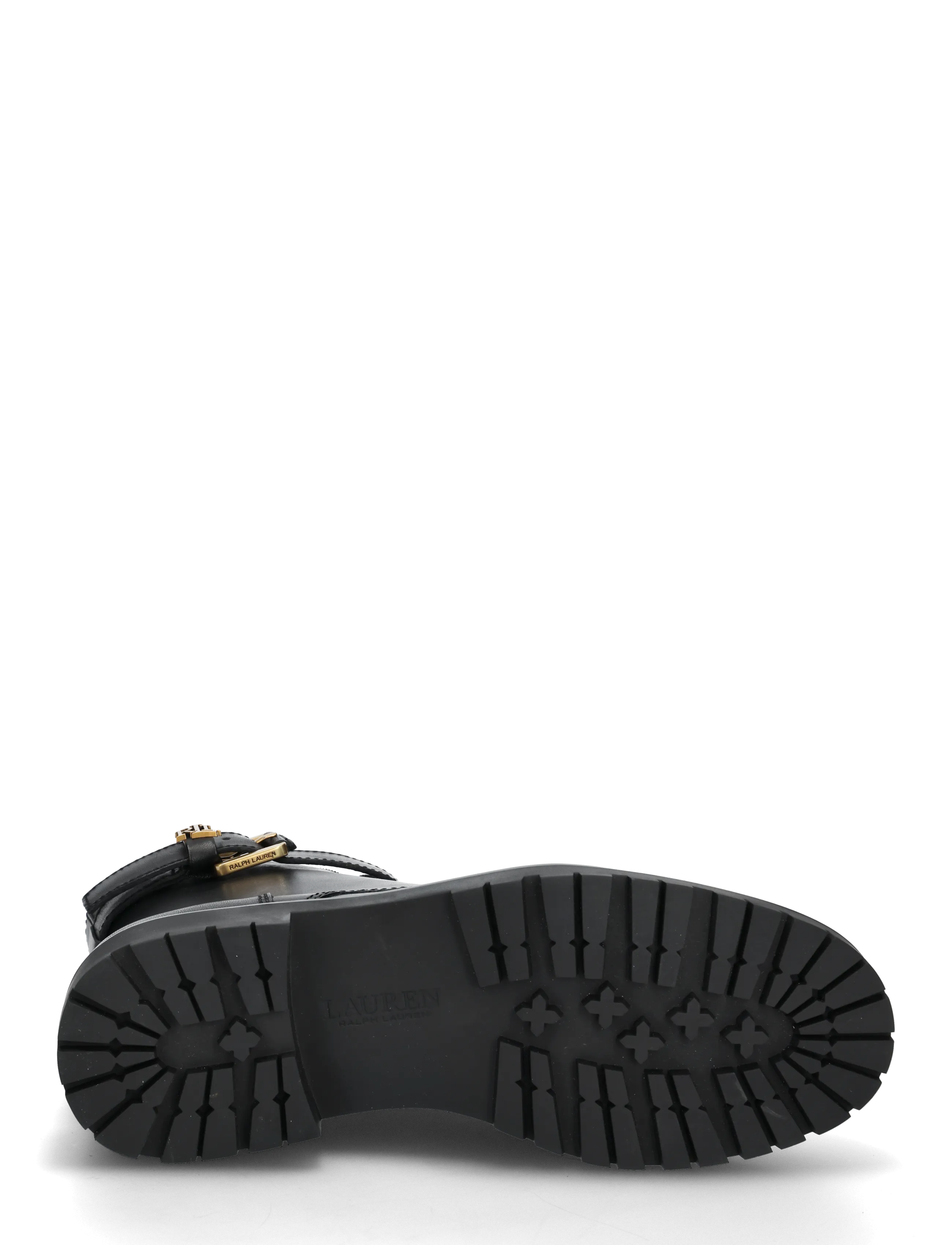 Lauren Ralph Lauren - Allyson kalvskinnsboots logotyp på hälla - stövletter - black - 4