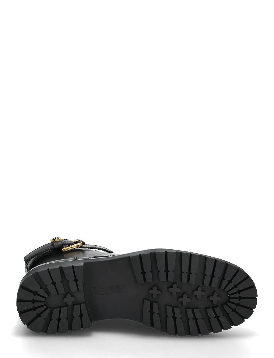 Lauren Ralph Lauren - Allyson Calfskin Logo-Keeper Bootie - stiefeletten mit absatz - black - 4