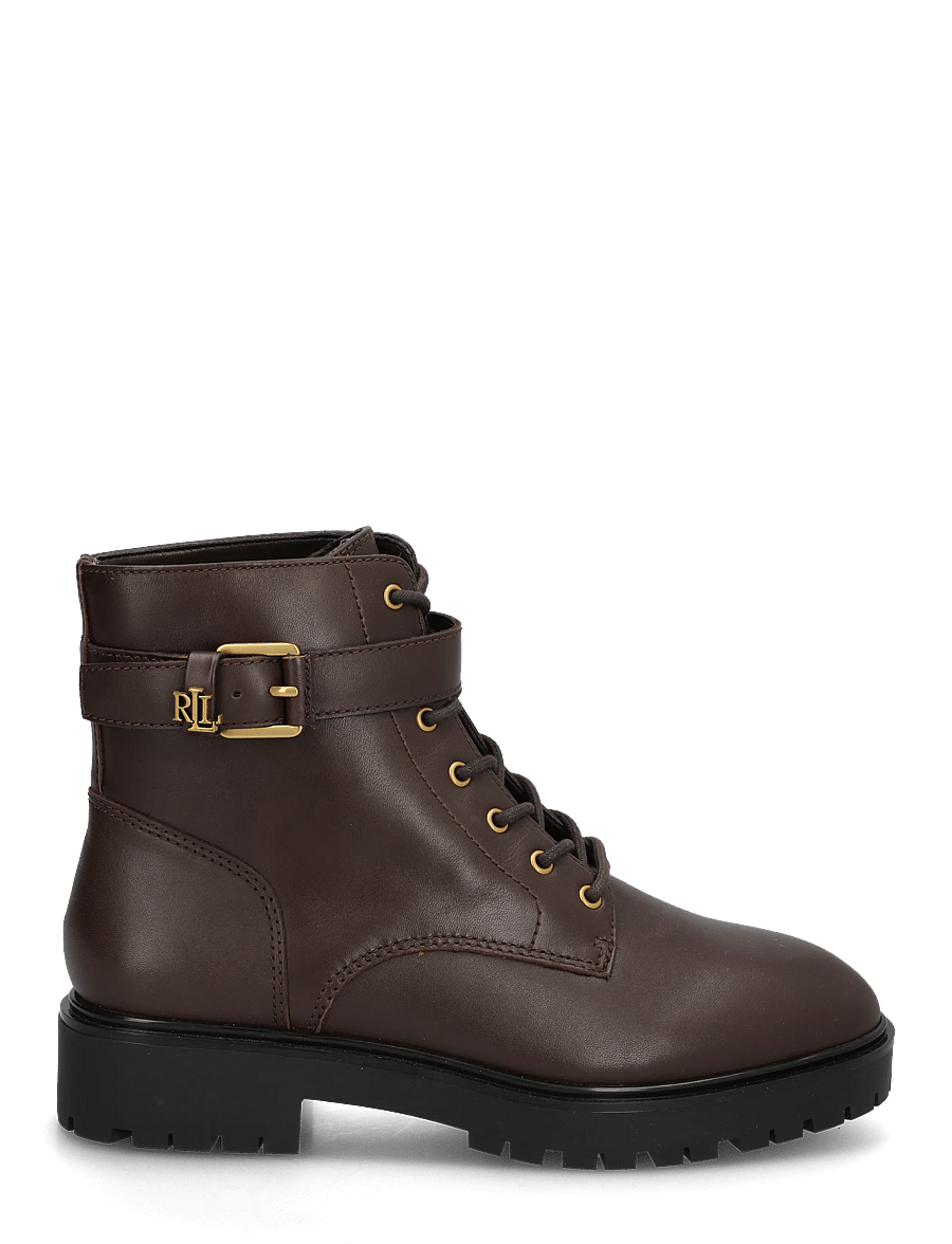 Lauren Ralph Lauren - Allyson Calfskin Logo-Keeper Bootie - stiefeletten mit absatz - chestnut brown - 1