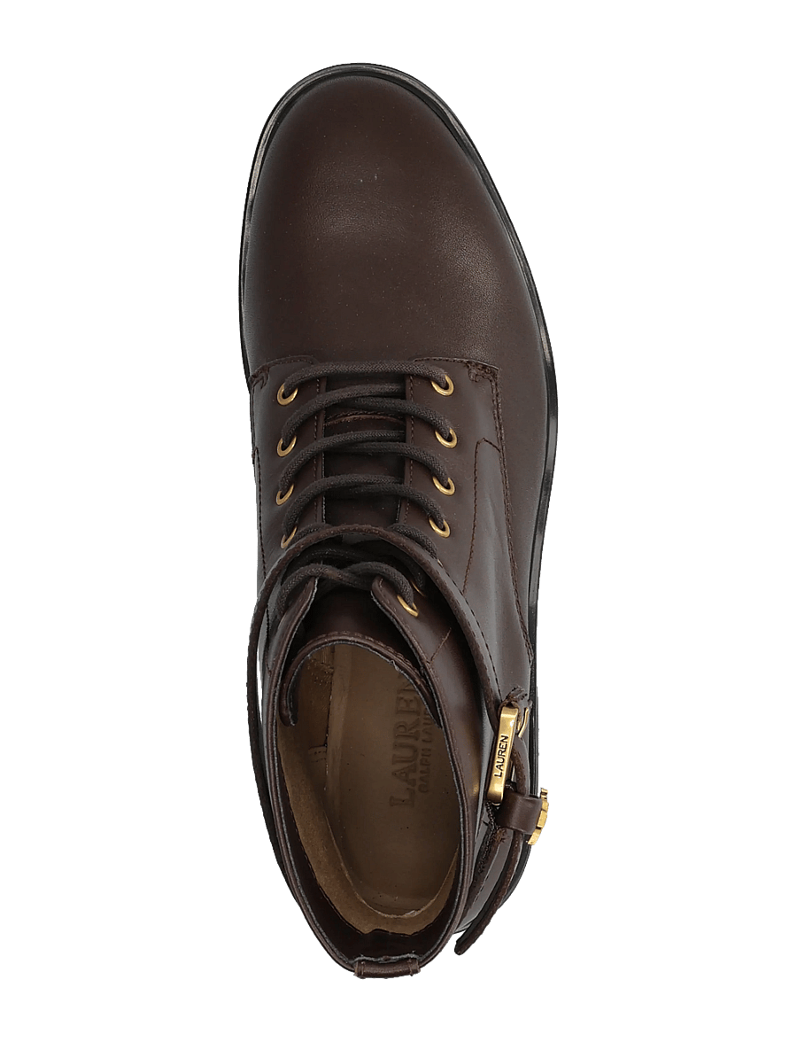 Lauren Ralph Lauren - Allyson Calfskin Logo-Keeper Bootie - stiefeletten mit absatz - chestnut brown - 3