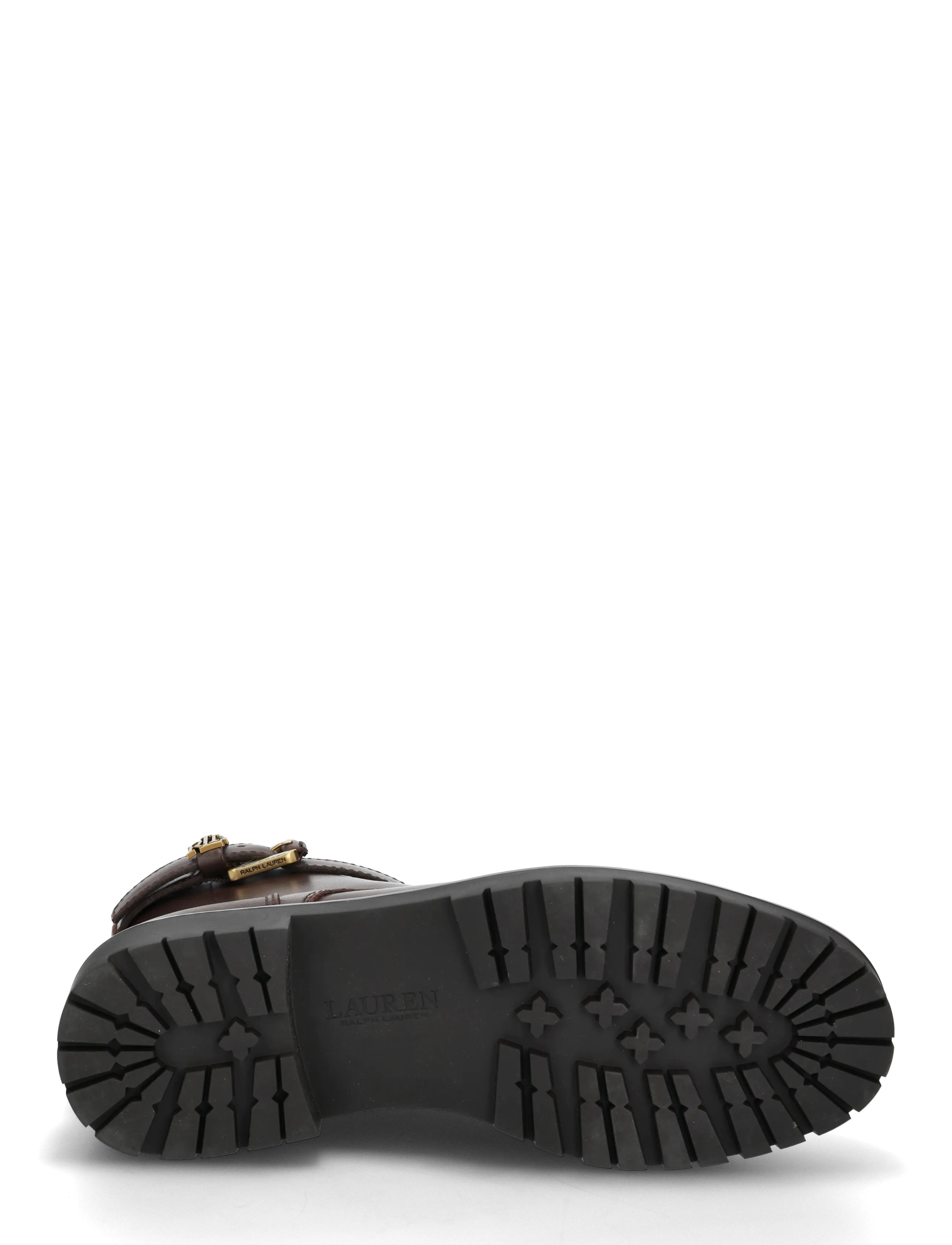 Lauren Ralph Lauren - Allyson kalvskinnsboots logotyp på hälla - stövletter - chestnut brown - 4