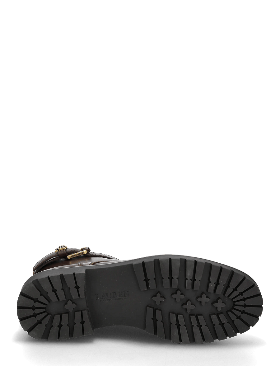 Lauren Ralph Lauren - Allyson Calfskin Logo-Keeper Bootie - stiefeletten mit absatz - chestnut brown - 4