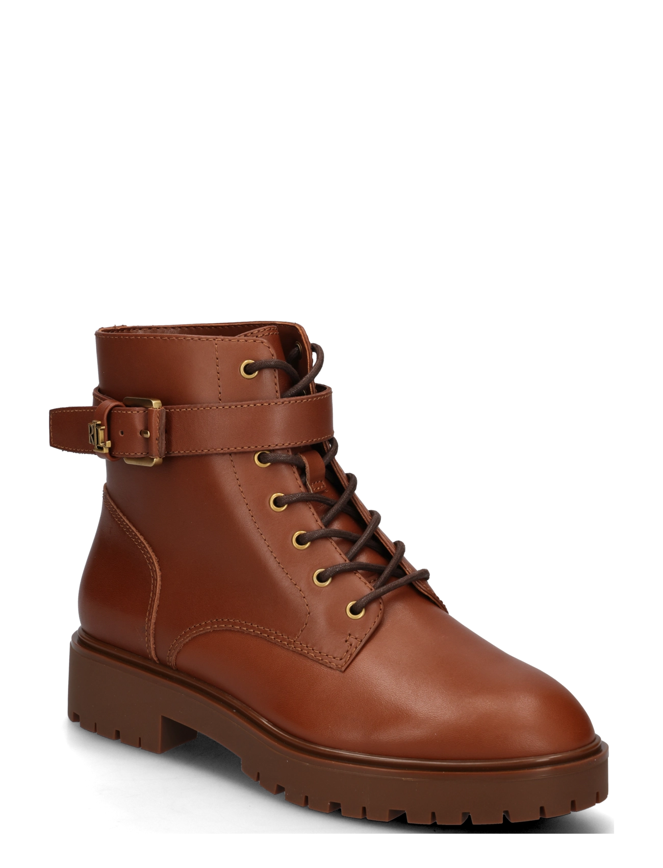 Lauren Ralph Lauren SMOOTH CALF-ALLYSON LOGO-BO-BTE - Støvletter - LAUREN TAN / brown