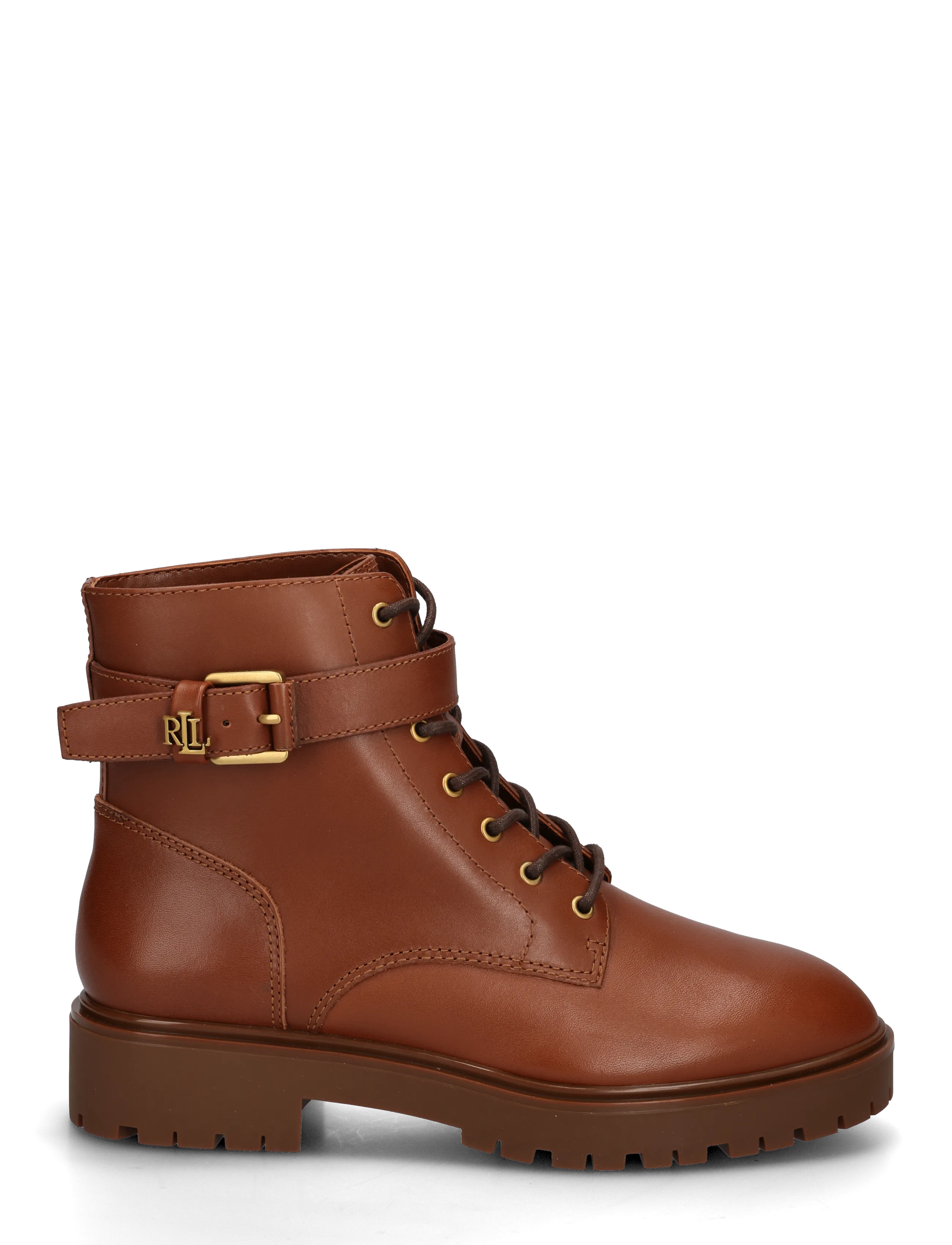 Lauren Ralph Lauren - Allyson Calfskin Logo-Keeper Bootie - stiefeletten mit absatz - lauren tan - 1