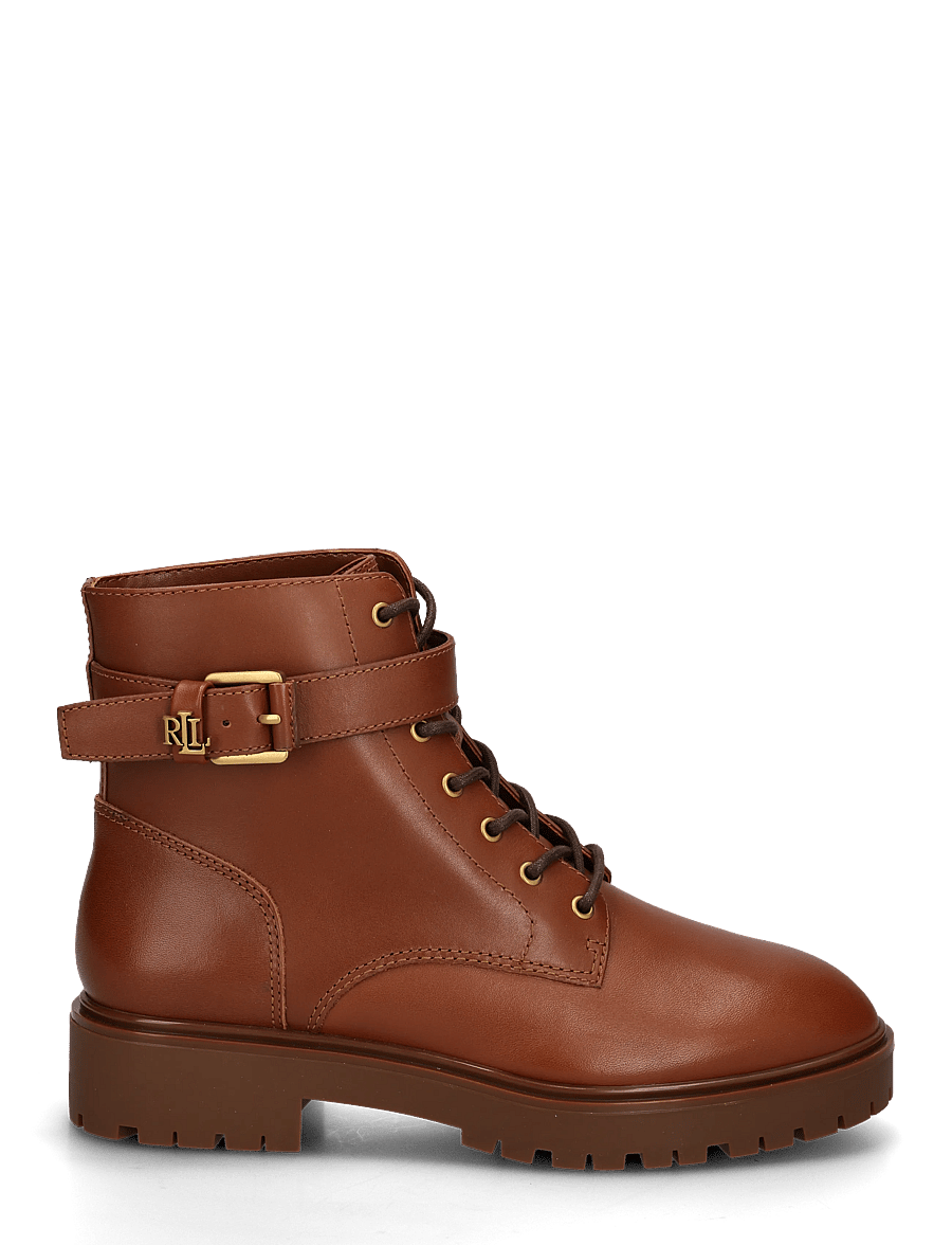 Lauren Ralph Lauren - Allyson Calfskin Logo-Keeper Bootie - stiefeletten mit absatz - lauren tan - 1